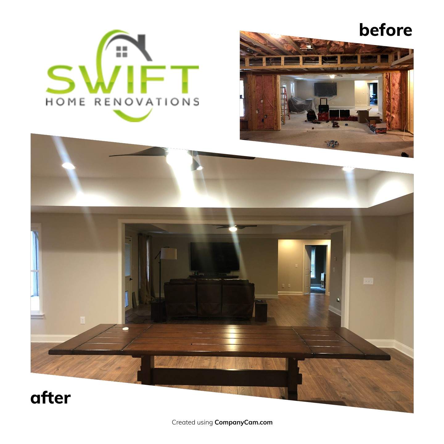 Comprehensive Basement Finishing Featuring Custom Tray Ceilings in Canton by Swift Home Renovations