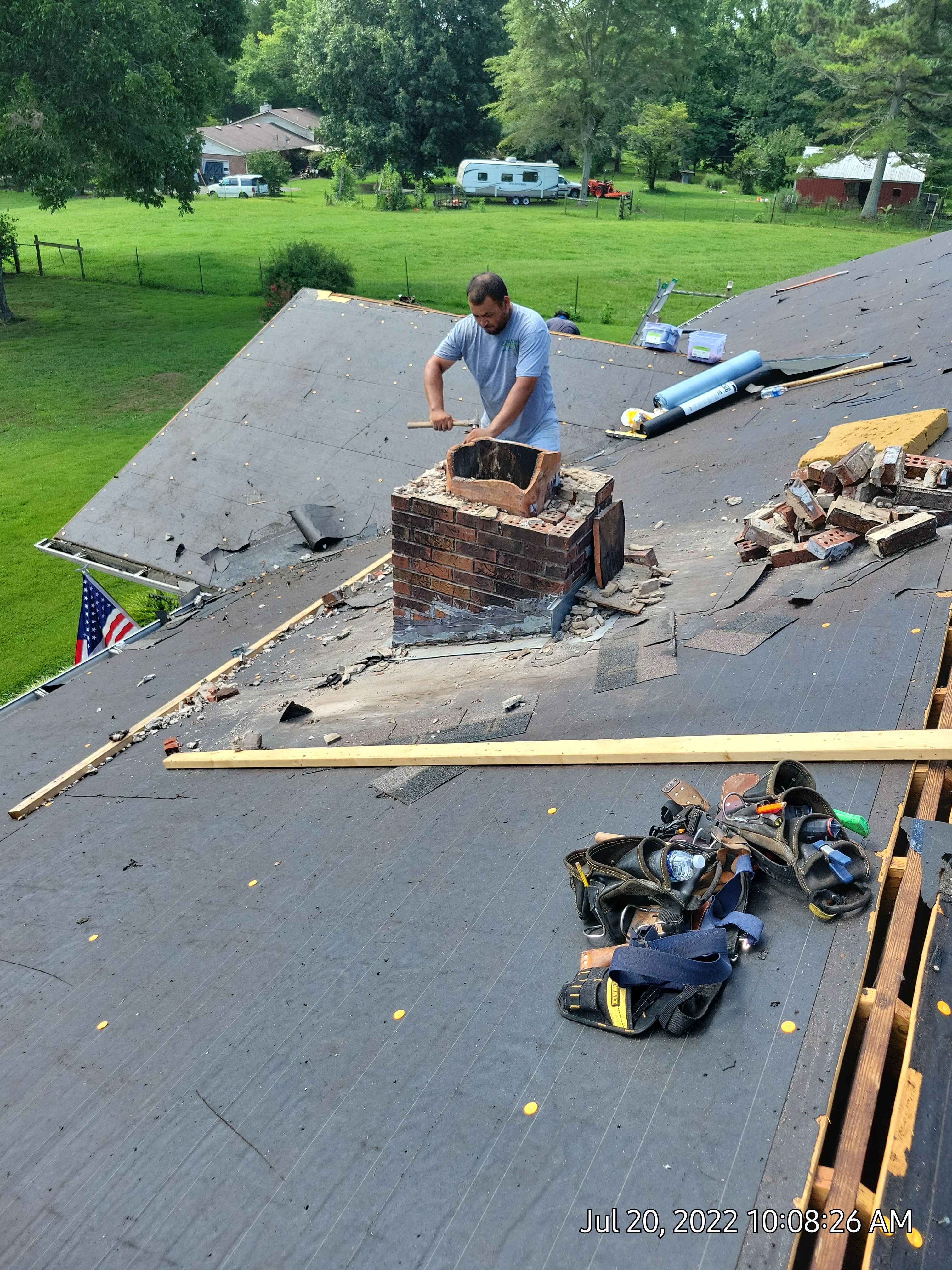 Residential Roof Remove and Replace using Low Rib Metal Roofing Panels by Bullard Roofing