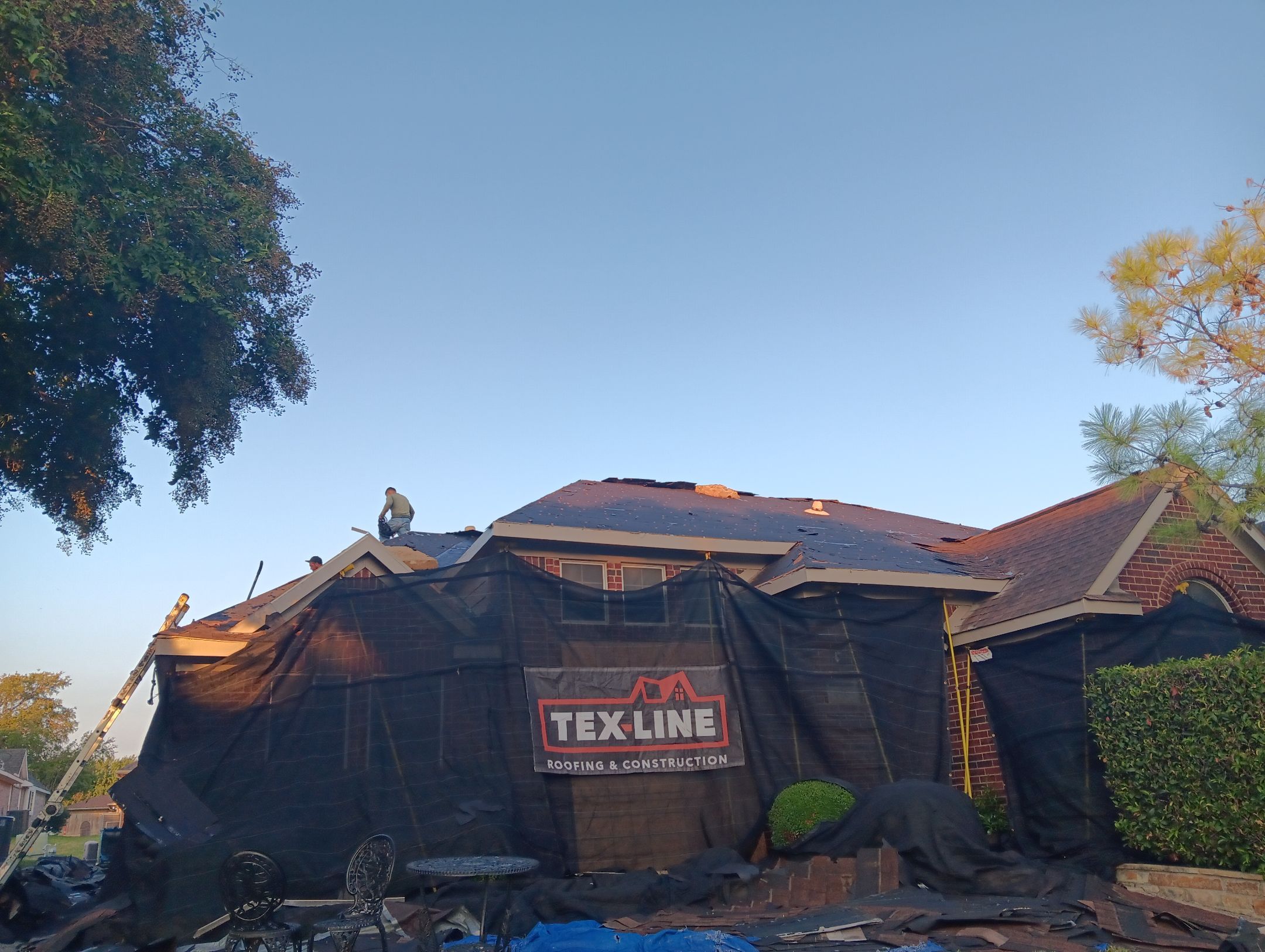 Exterior Makeover Reroof, Gutters and Exterior Paint by Tex-Line Roofing
