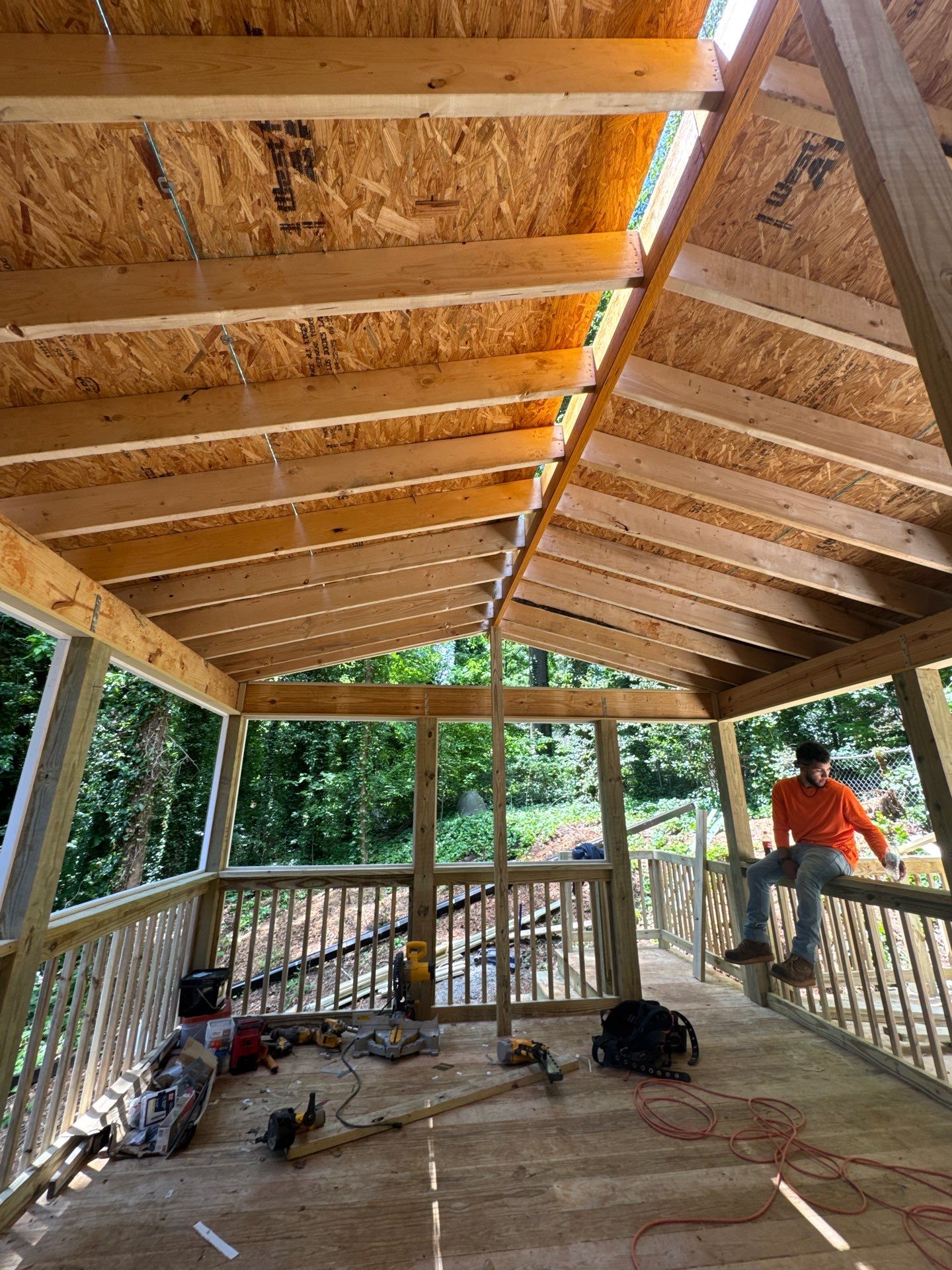 Custom Screened-In Porch and Multi-Level Deck Addition in Acworth by Swift Home Renovations