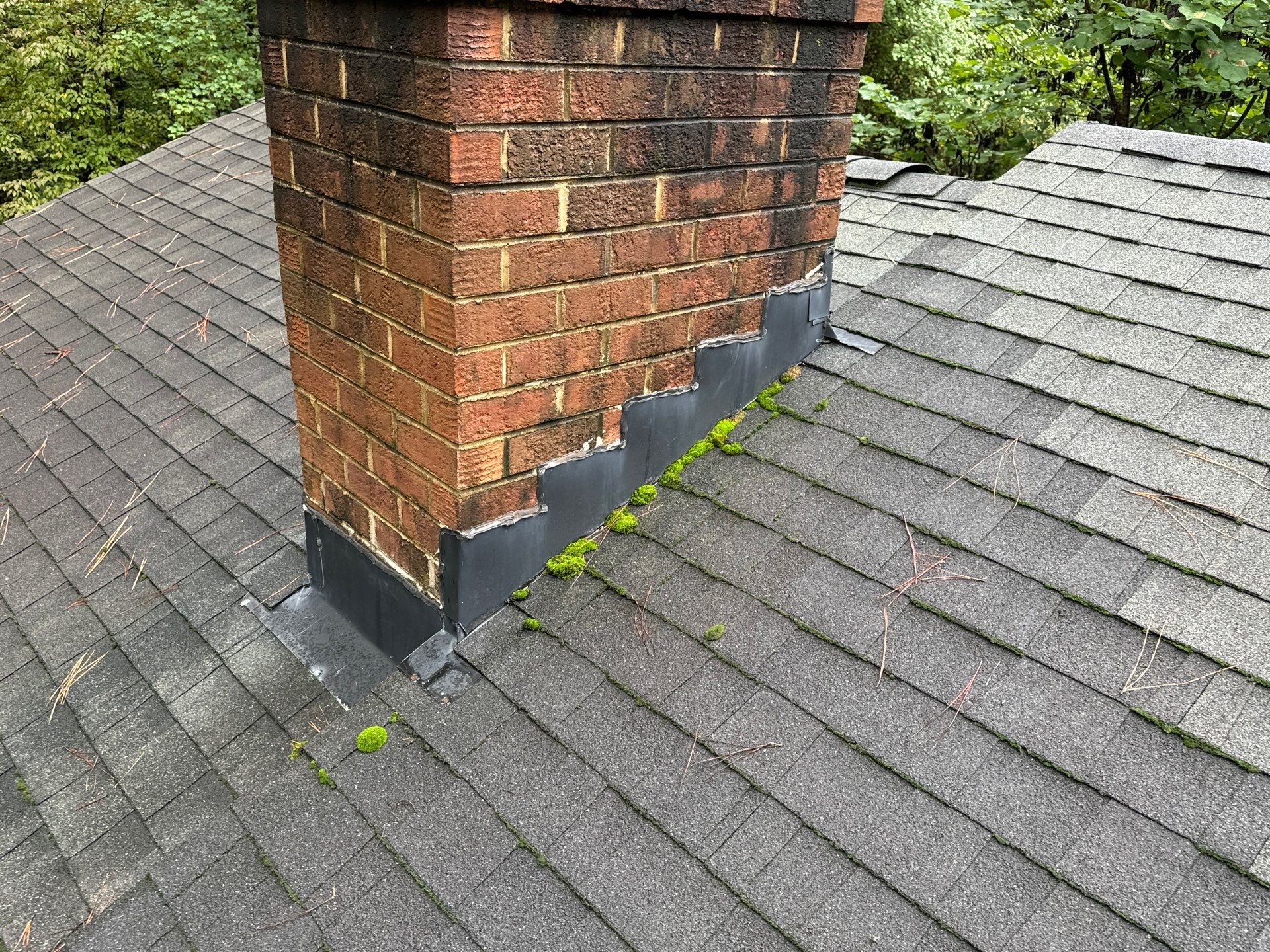 Architectural Shingle Roof Replacement and Chimney Flashing in Amelia Court House by Cade Construction
