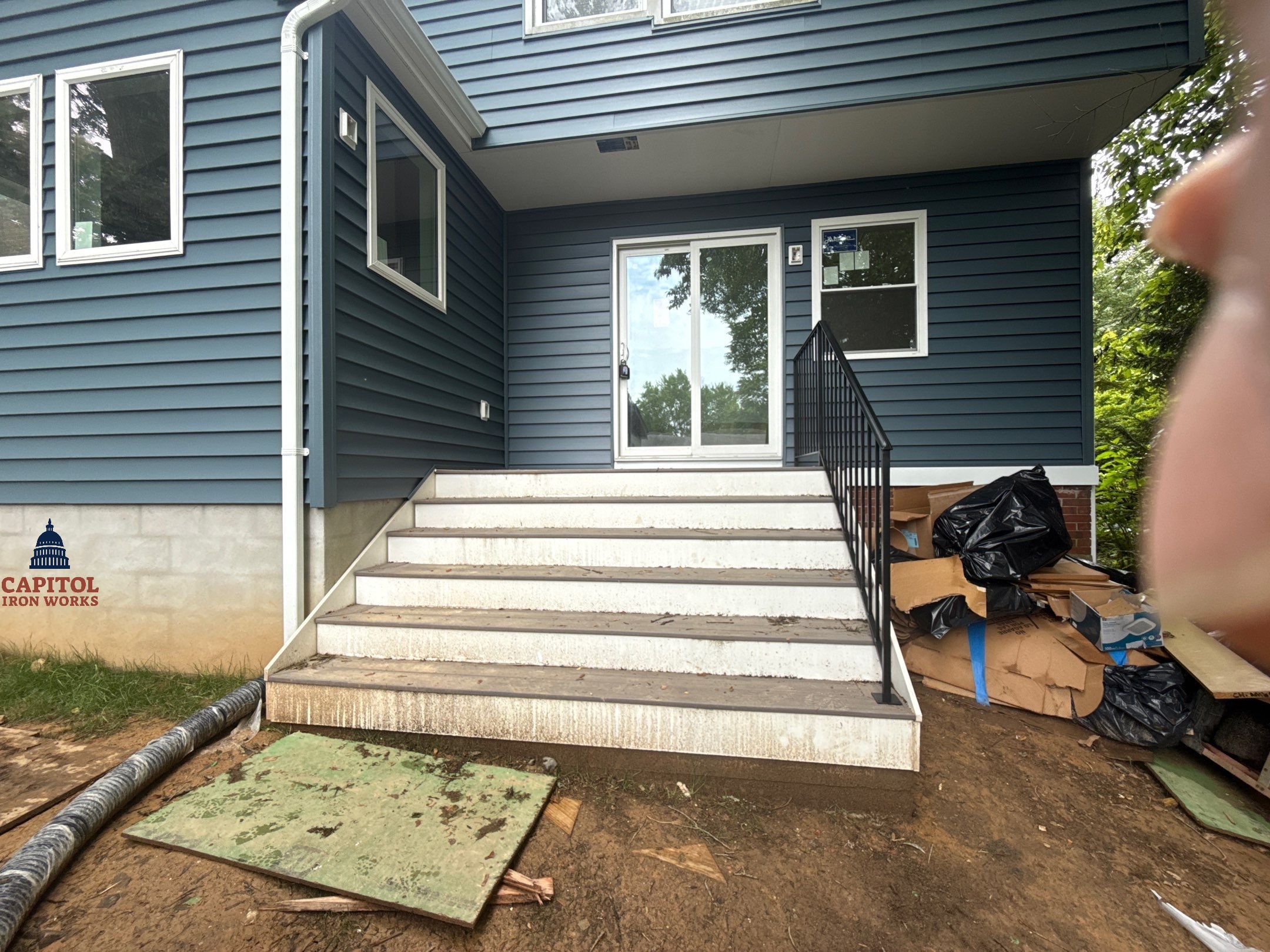 Traditional Steel Picket Guardrails – Residential Exterior – Gaithersburg, MD by Capitol Iron Works