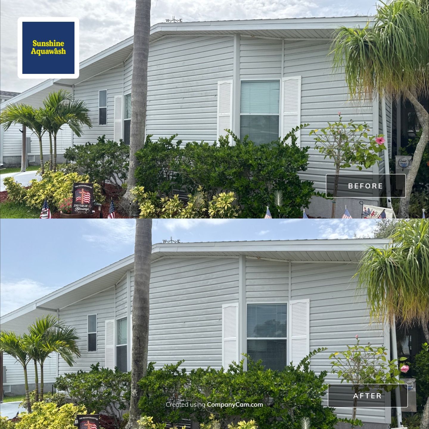 Mobile Home Soft Wash & Gutter Brightening in Ellenton, FL by Sunshine AquaWash