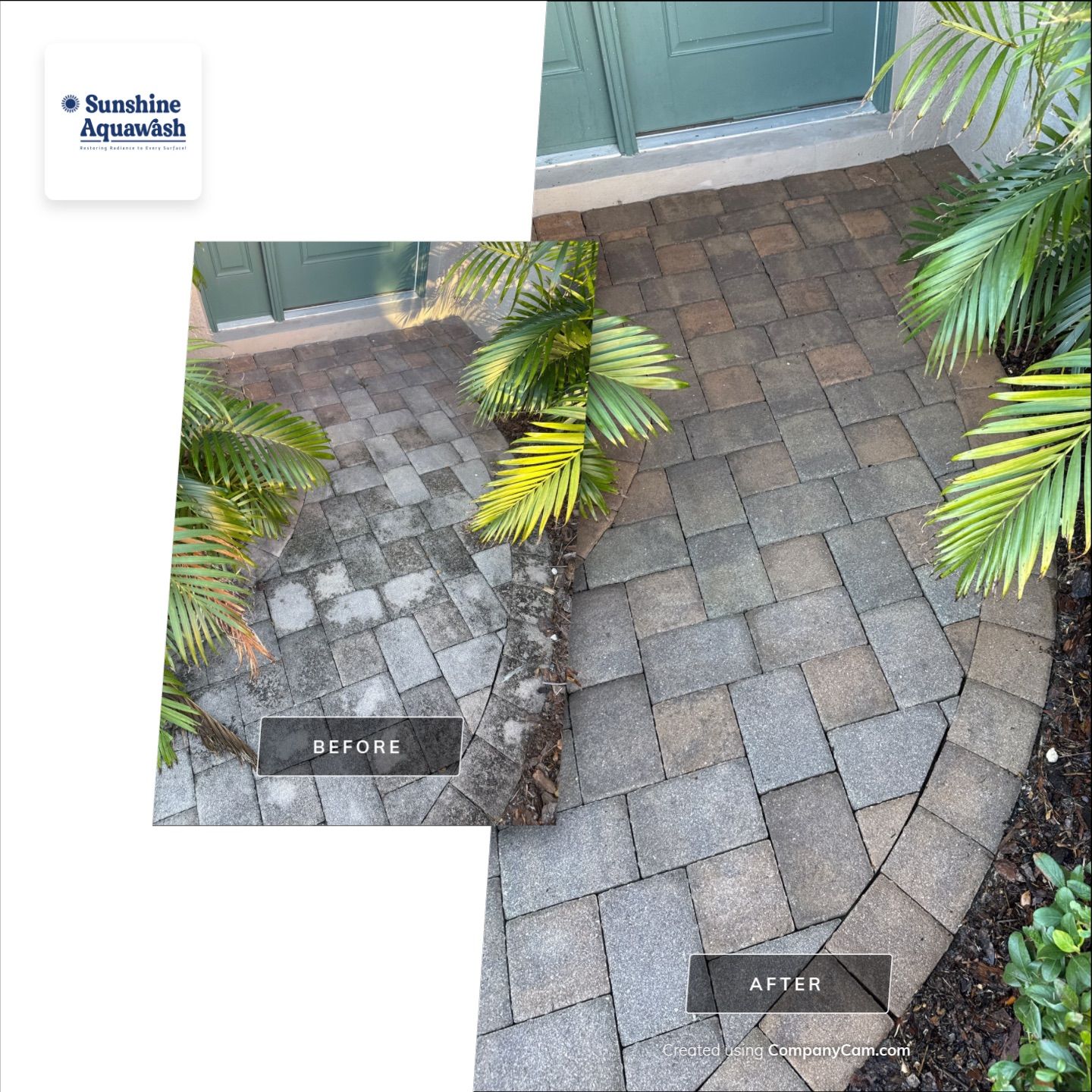 Paver Driveway, Walkway, Patio & Concrete Sidewalk Cleaning in Artisan Lakes Esplanade, Palmetto, FL | Sunshine AquaWash by Sunshine AquaWash