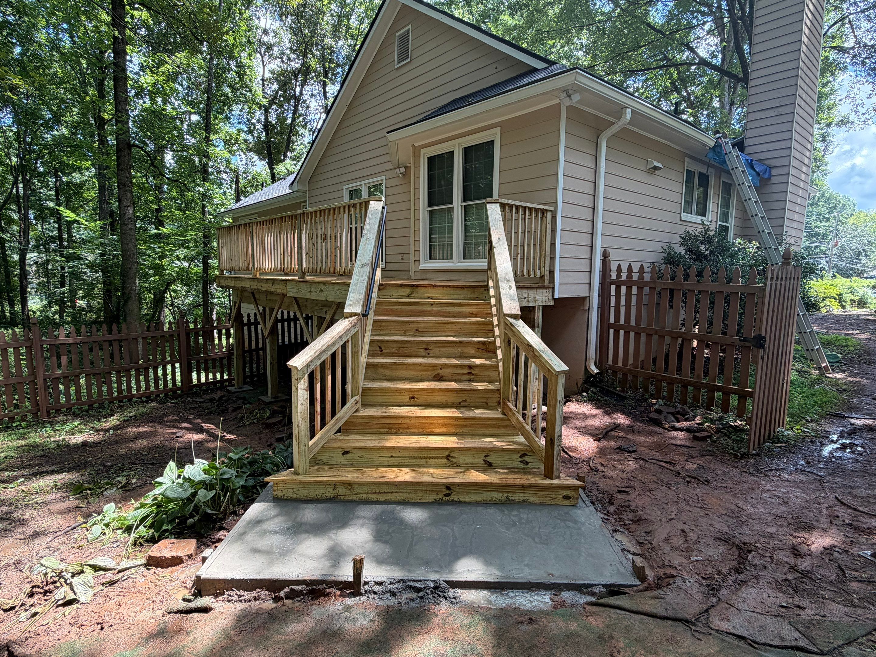 Marietta Deck Replacement with Pressure-Treated Wood and New Stairs by Swift Home Renovations