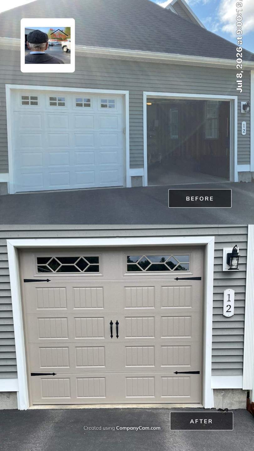 Amarr Designer Choice Garage Door Transformation by DiGiorgi Roofing and Siding Inc