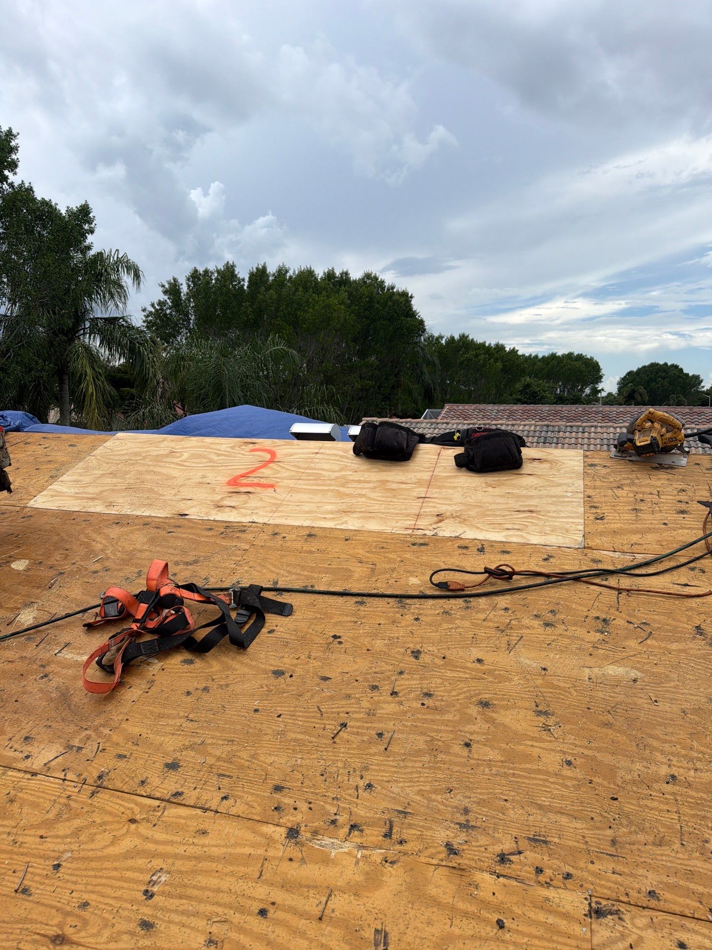Tile Roof Replacement and Sheathing Repair in Boynton Beach by Aastro Roofing