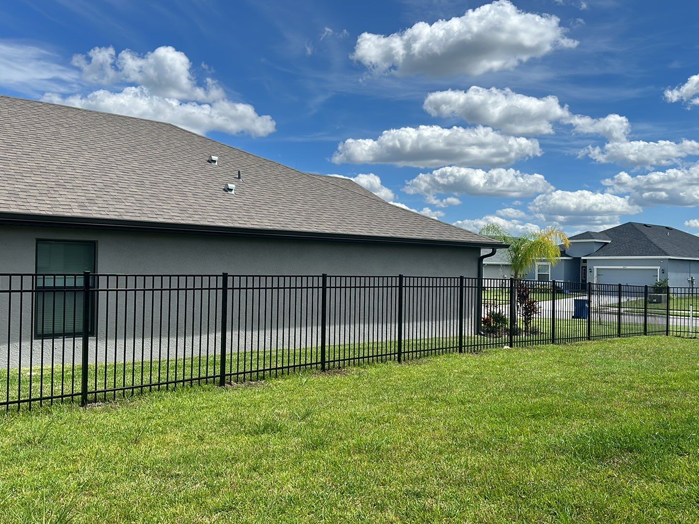 Aluminum Fence Installation using Black 3 Rail Aluminum Fence by Asap fence and gates, LLC
