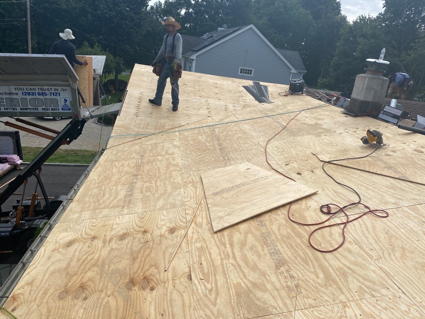 Residential Roofing Installation using Owens Corning Duration Brownwood by A Plus Exterior