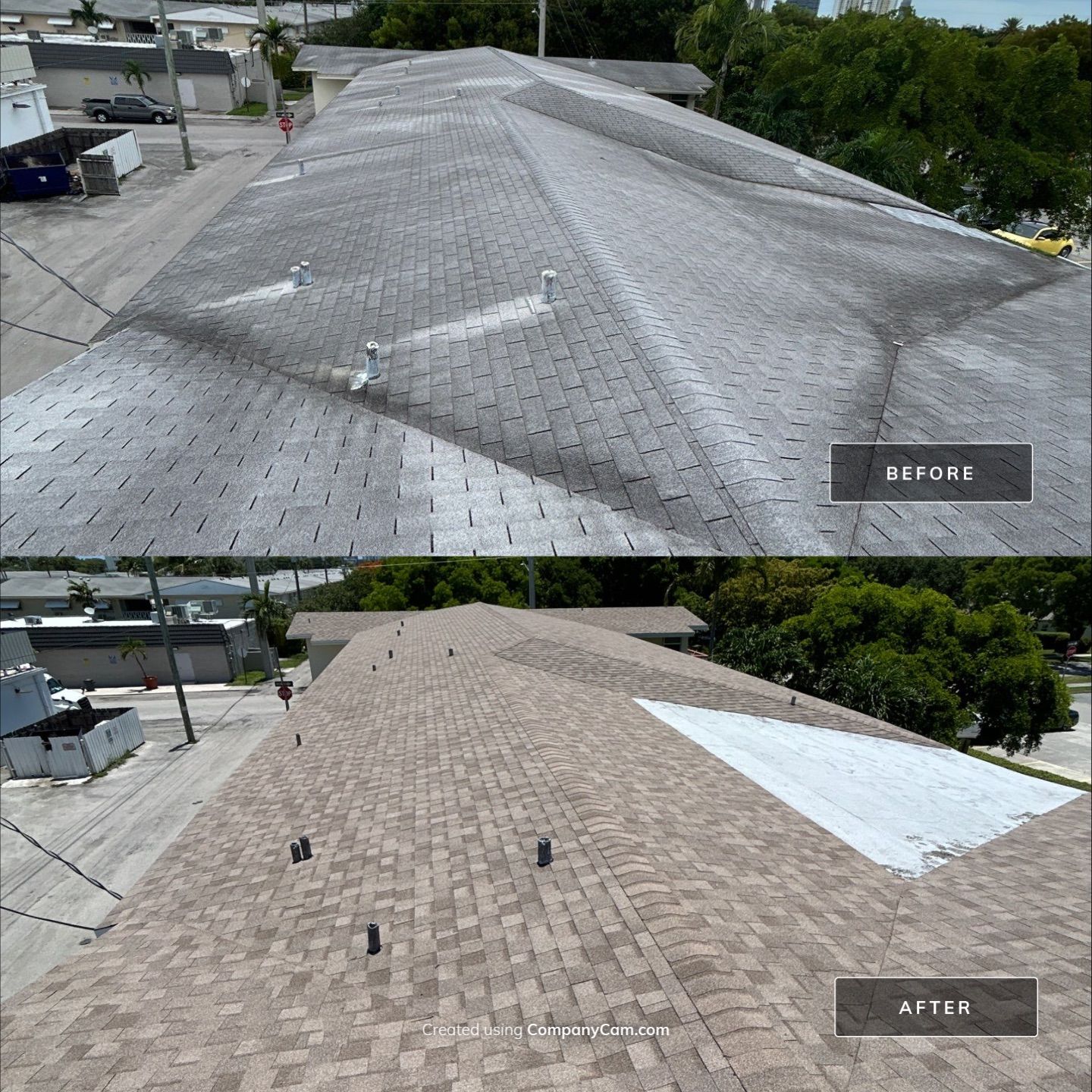 Commercial Roofing Installation using CERTAINTEED LANDMARK AR (SUNRISE CEDAR) by Earl W. Johnston Roofing 