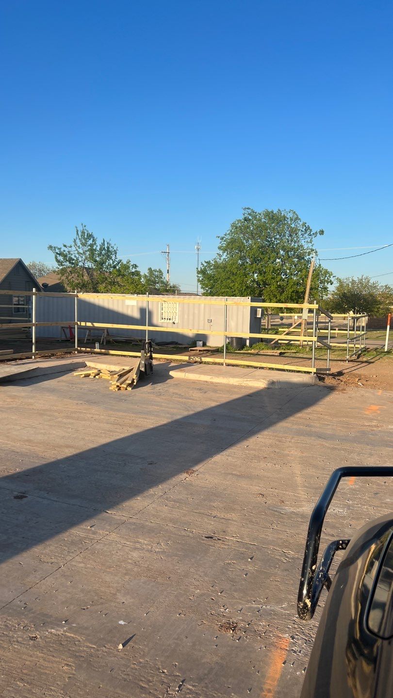 Cedar Fence using Cedar Pickets and Metal Poles by Clays Services Inc