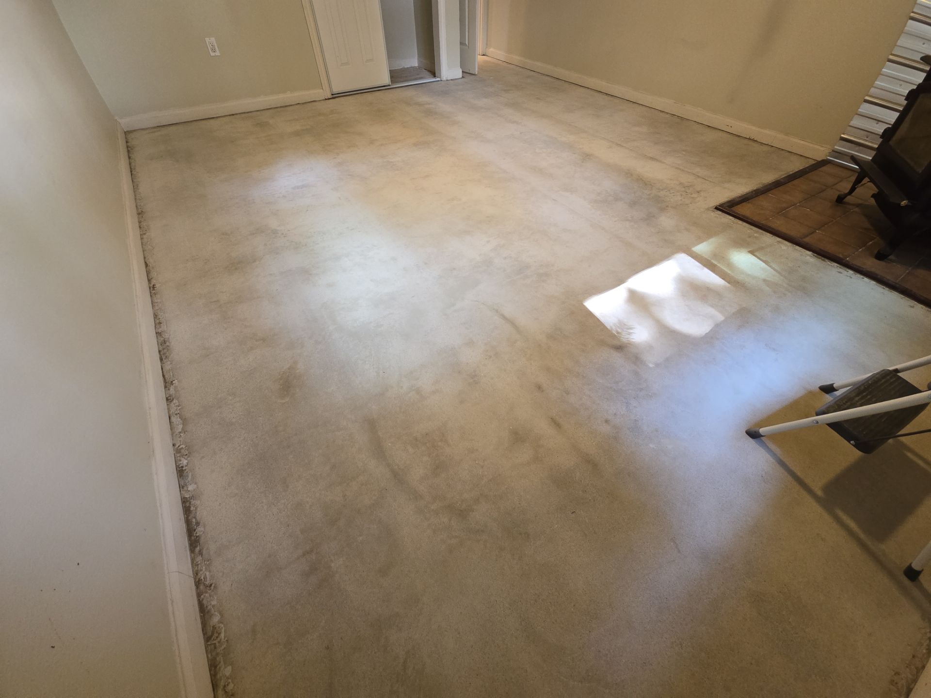 Basement Transformation using Driftwood by Croc Coatings, LLC