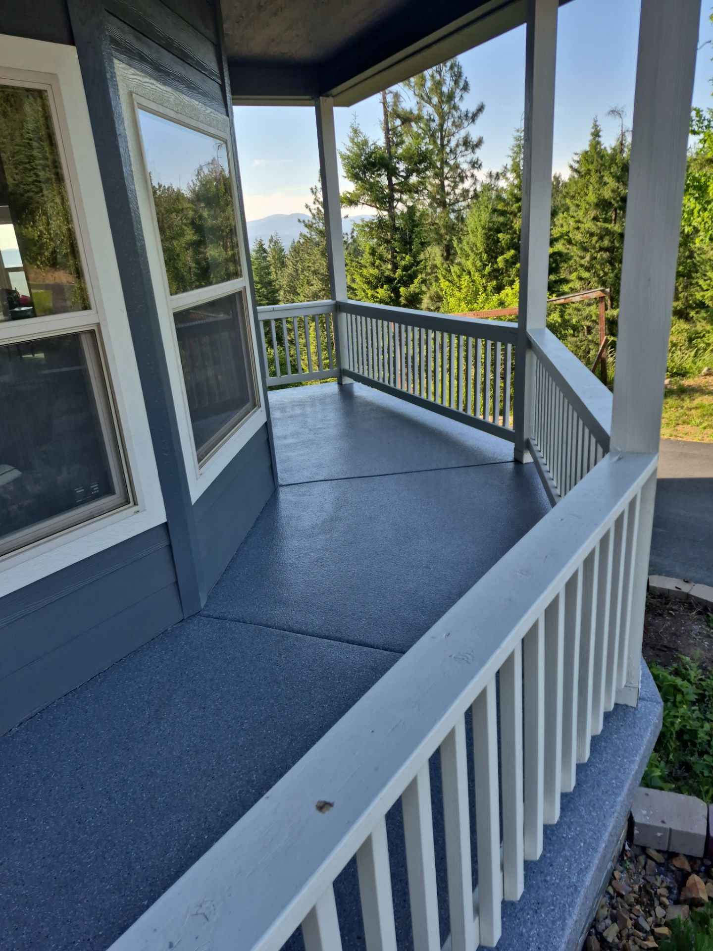 Patio Transformation with Granite 1/4 by Croc Coatings, LLC