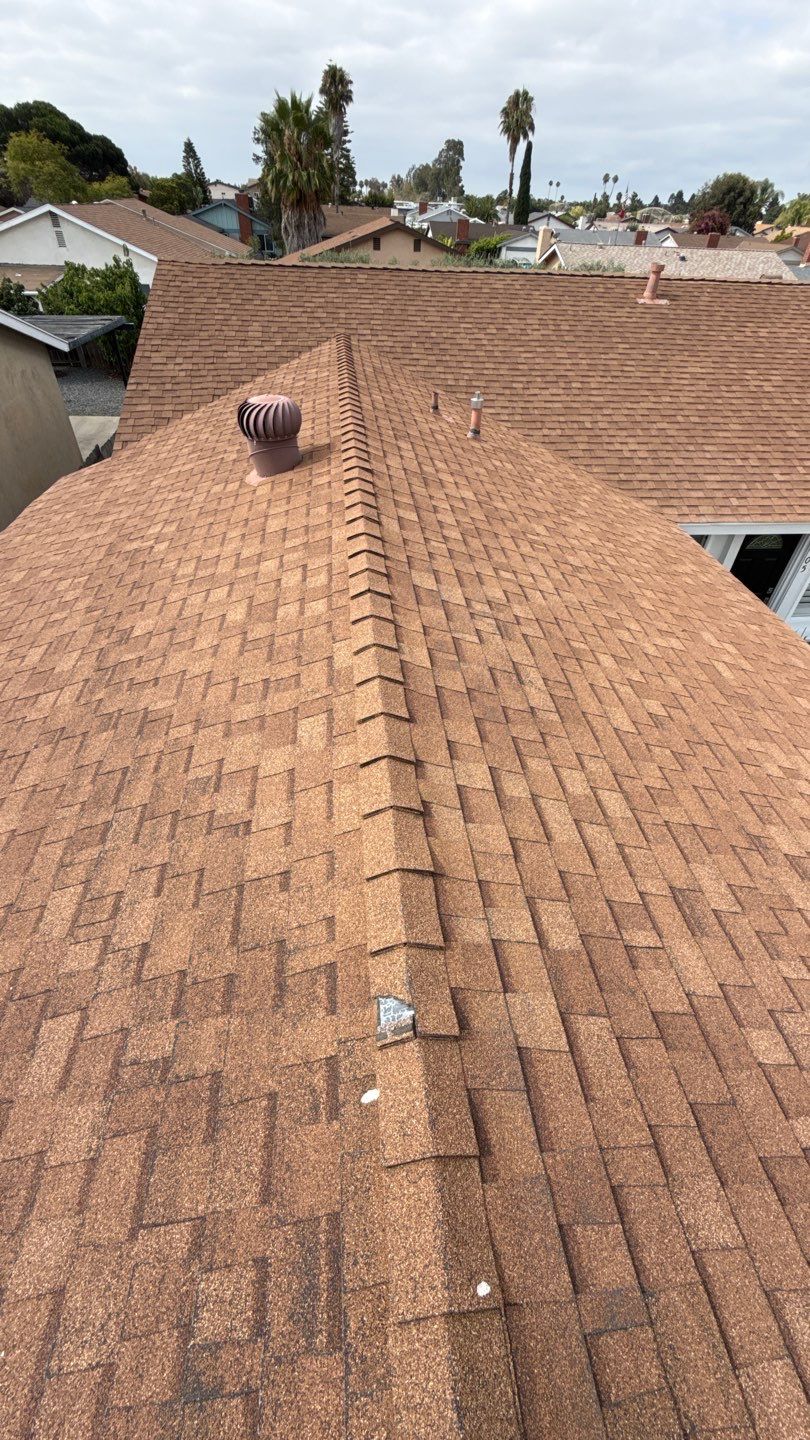 Asphalt Shingle Roof Rejuvenation and Vent Sealing in San Diego by Reliable Roofing San Diego Inc.