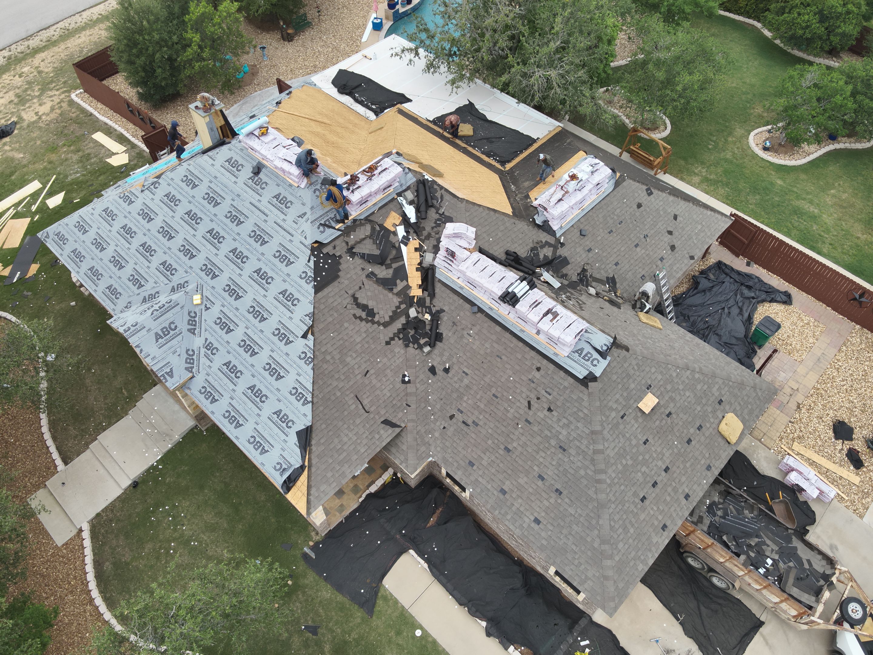 Residential Roof Replacement with Owens Corning - Duration - Sedona Canyon by Action Exteriors Austin