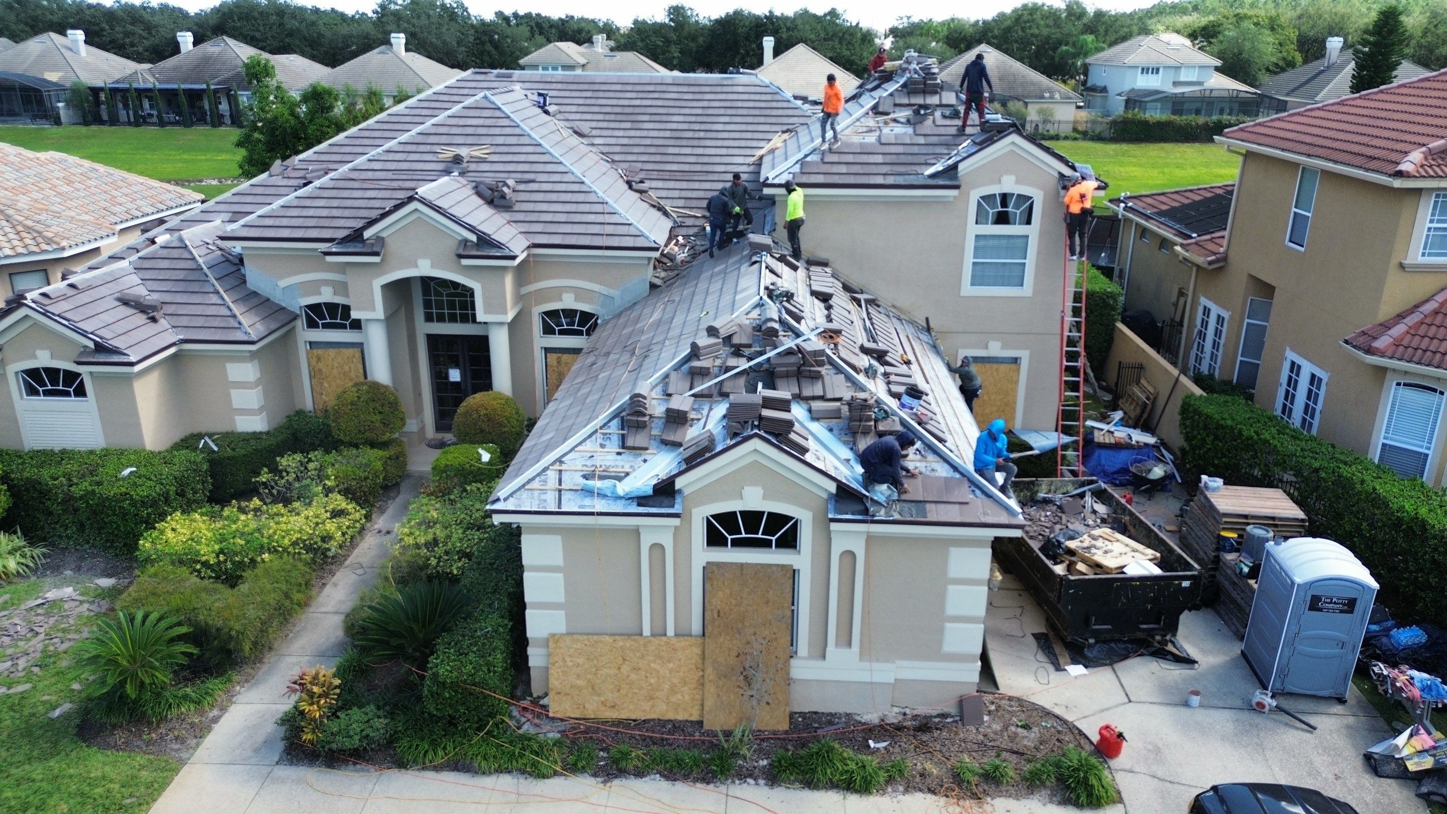 Full Concrete Tile Roof Replacement with Polyglass Underlayment in Orlando by Fortified Roofing Solutions Corp.