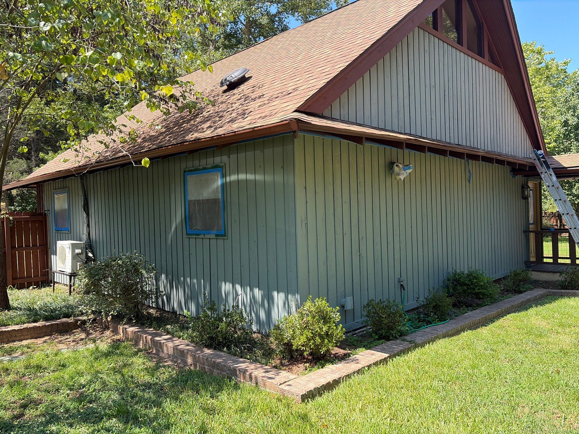 Careful Stain Work & Fresh Color on Unique Property Tyler, TX by Quality Coats Painting