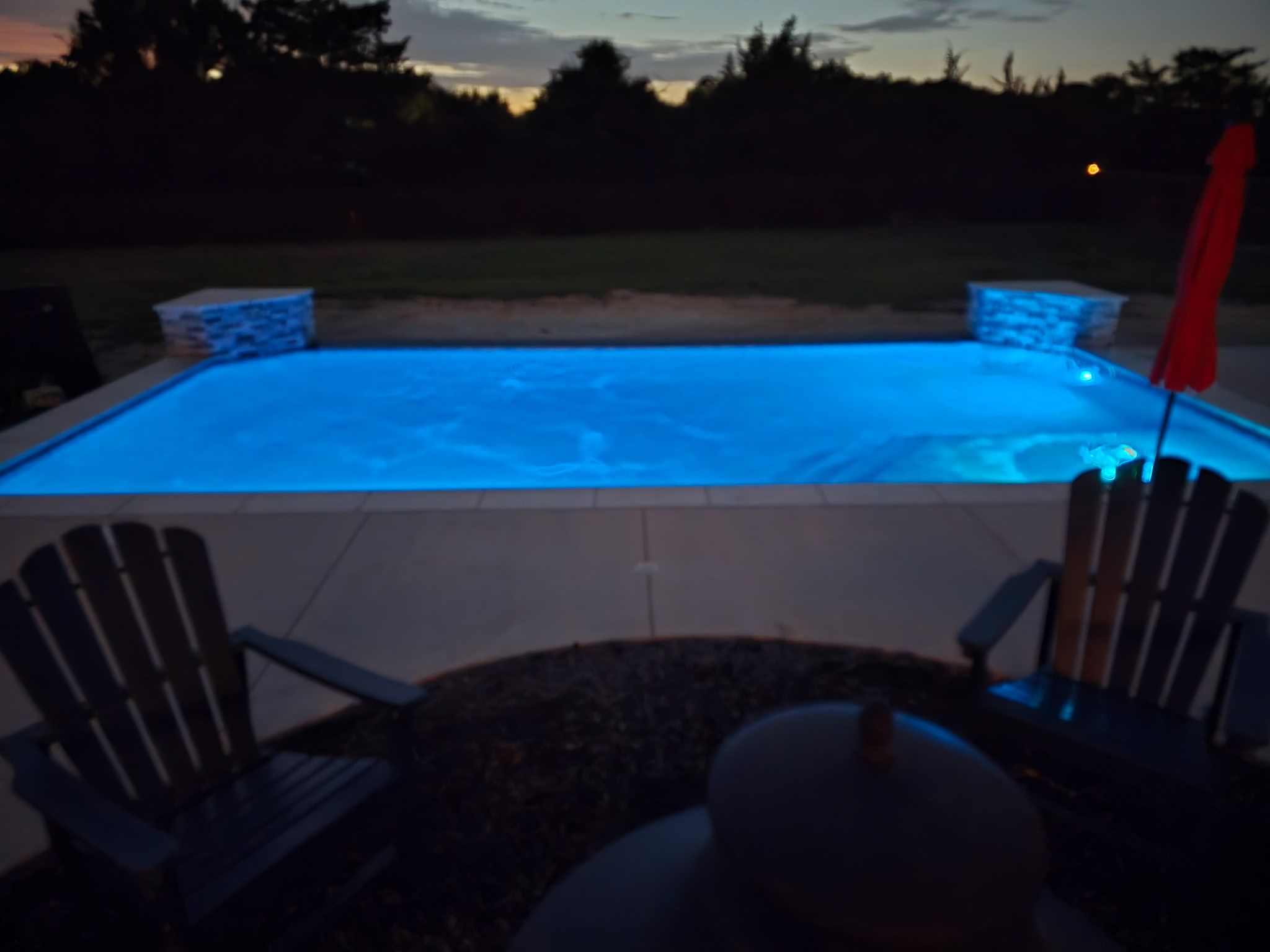 Modern Rectangular Pool with Sheer Waterfall by Pinnacle Pools and Spas - DFW