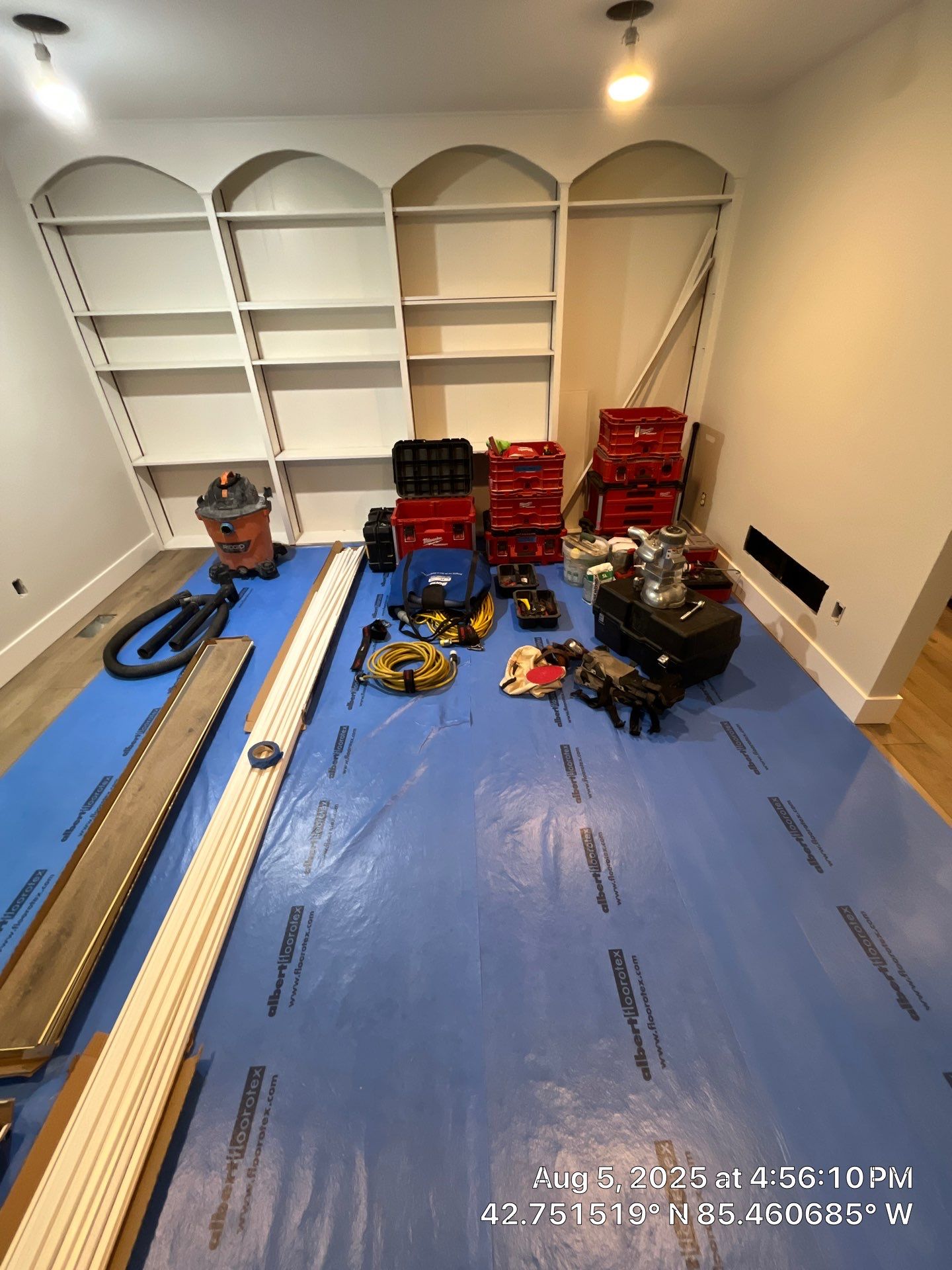 Installation of LVP in Middleville, Michigan by RTBaldwin Hardwood Floors