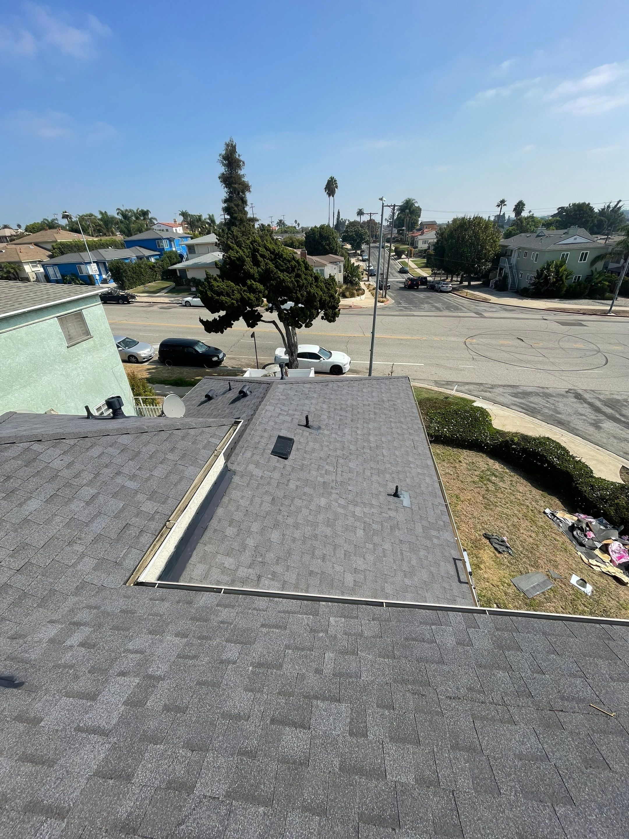 Apartment complex roof replacement by West Coast Roofing Los Angeles