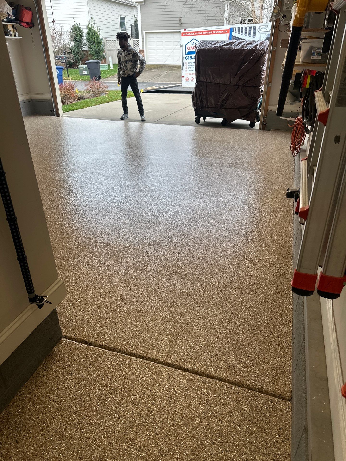 Garage Floor Coating using Waxwing by My Garage Floor Guys