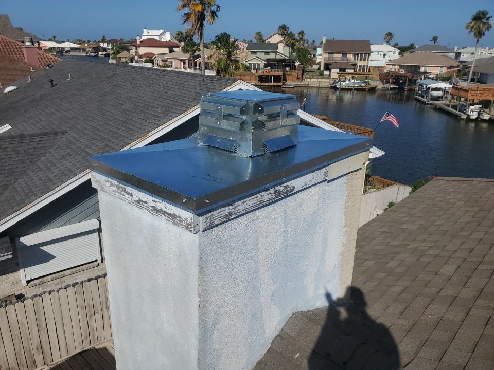 Chimney Cap Replacement with Roof Repairs by Lighthouse Roofing
