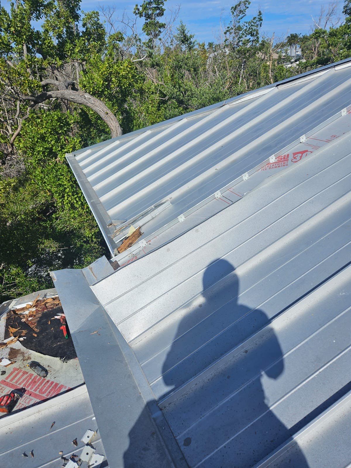 Residential Roofing Repair using Gulf Coast Metals Gulf Seam Panels by Four Peaks Roofing