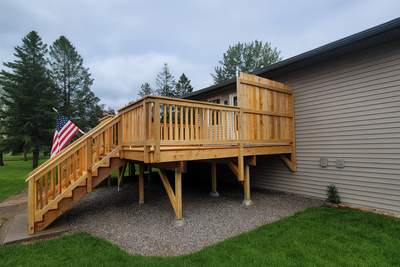 Multi-Level Cedar Deck