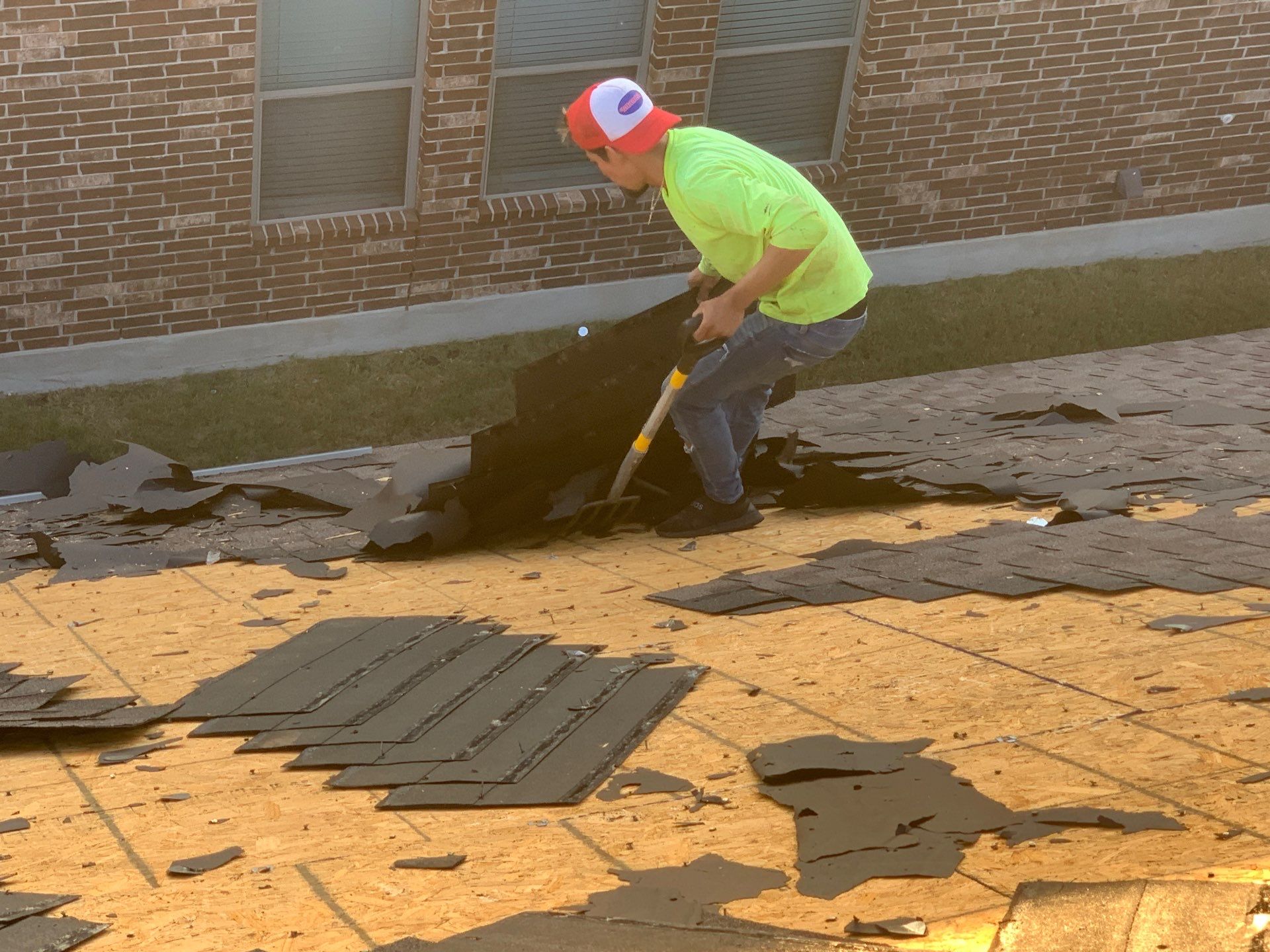 Hutto Residential Roofing Replacement with OSB Sheathing and Trim Repair by Caliber Restoration LLC