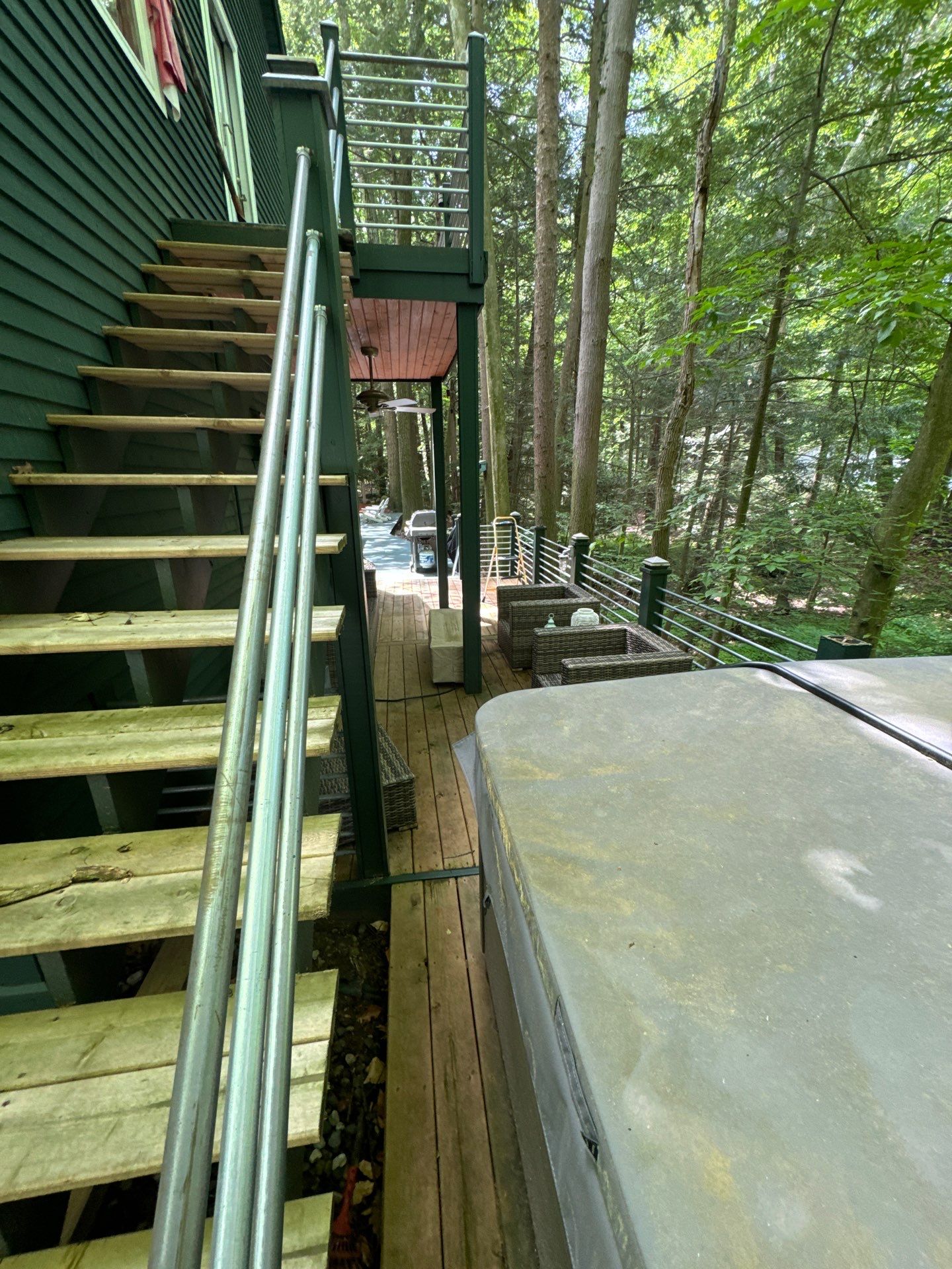 Solid staining decking and stairs. by Gordon Painting