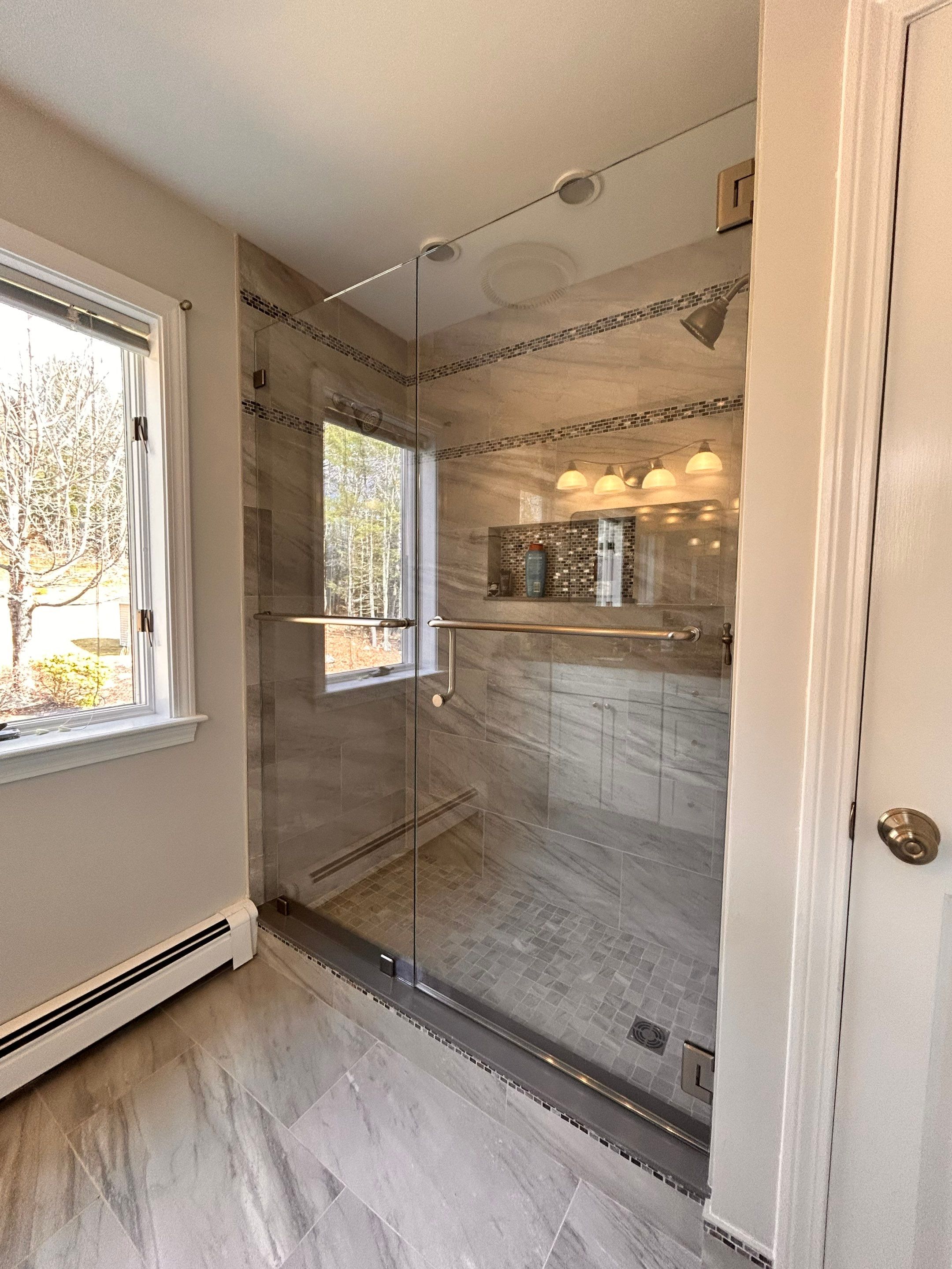 Shower Enclosure using Tempered Shower Glass by Cheshire Glass Company