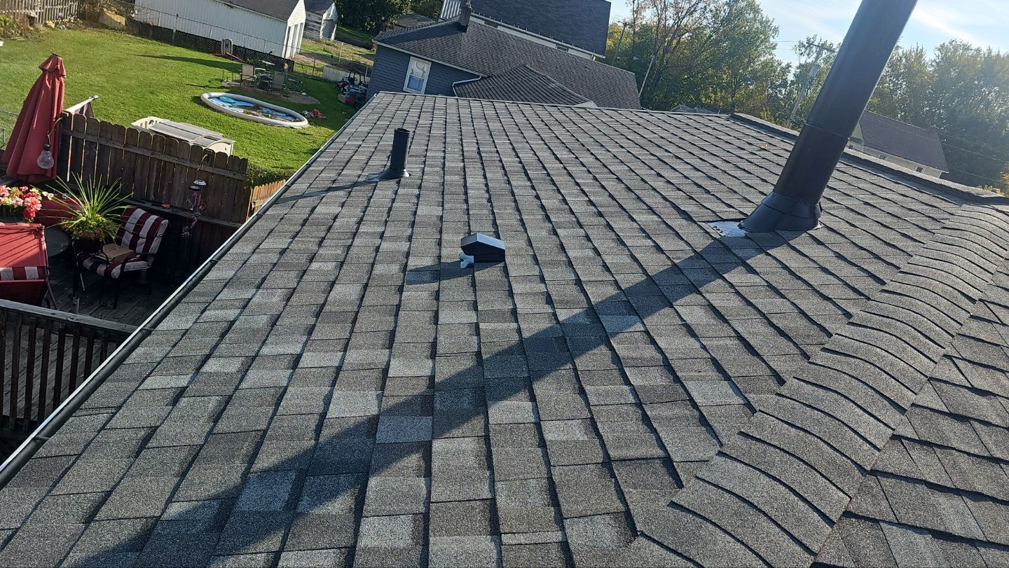 Atlas Pinnacle, Color, Coastal Granite, Drip Edge, Color, Black by Eagle Eye Roofing