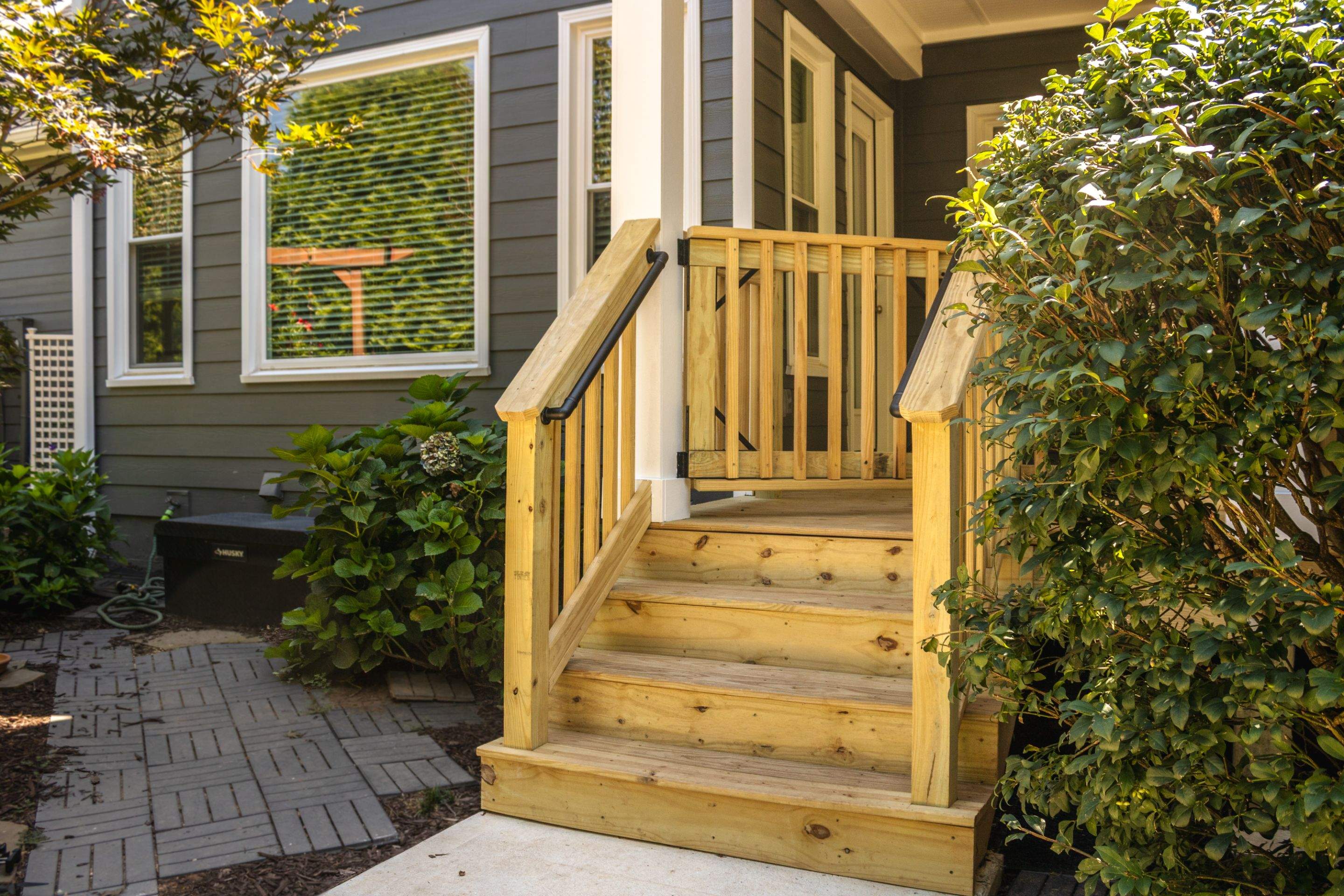 Roswell, GA Wood Deck and Covered Porch Build  by Nelson Exteriors 