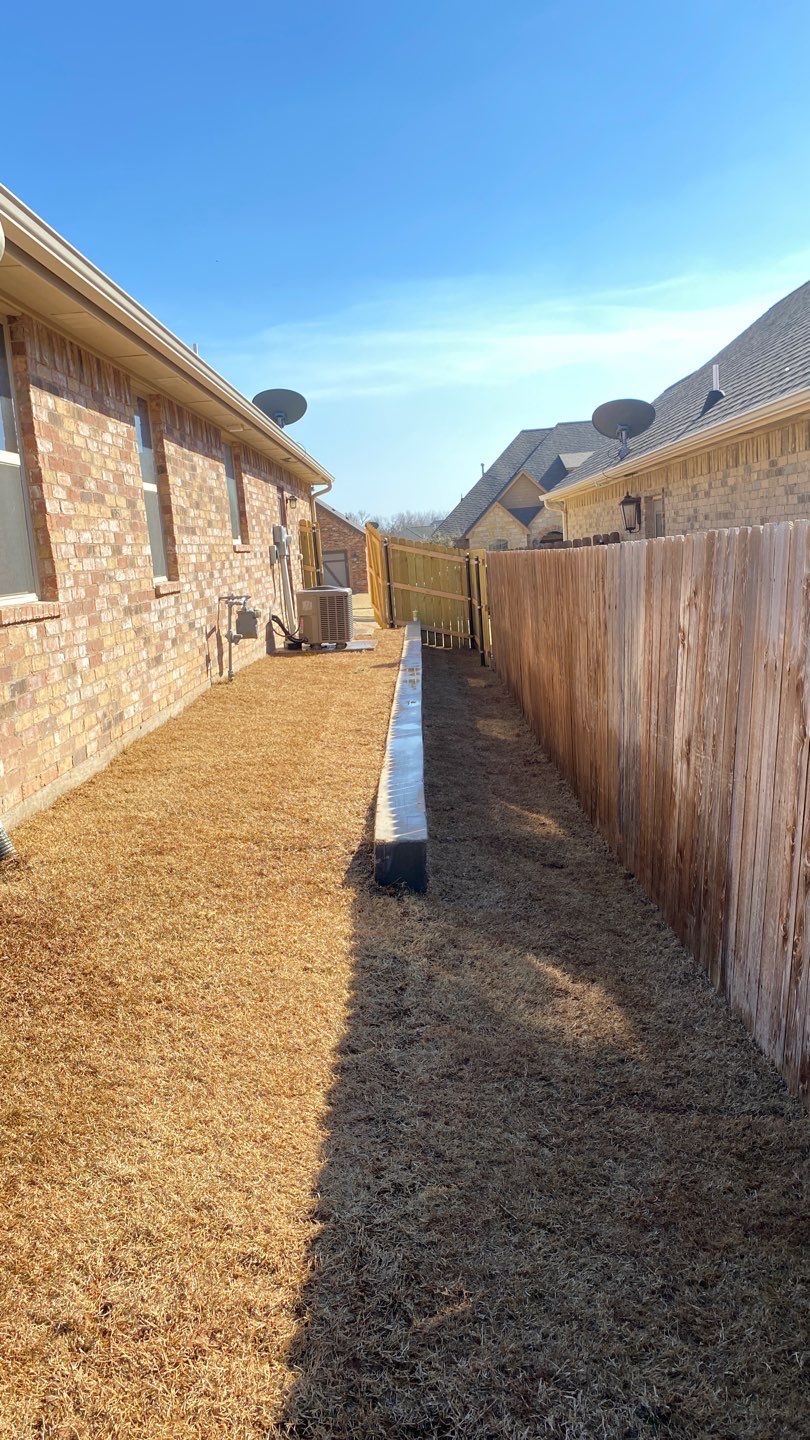 Concrete Slab , Retaining Wall , Fence, and landscape. by Clays Services Inc