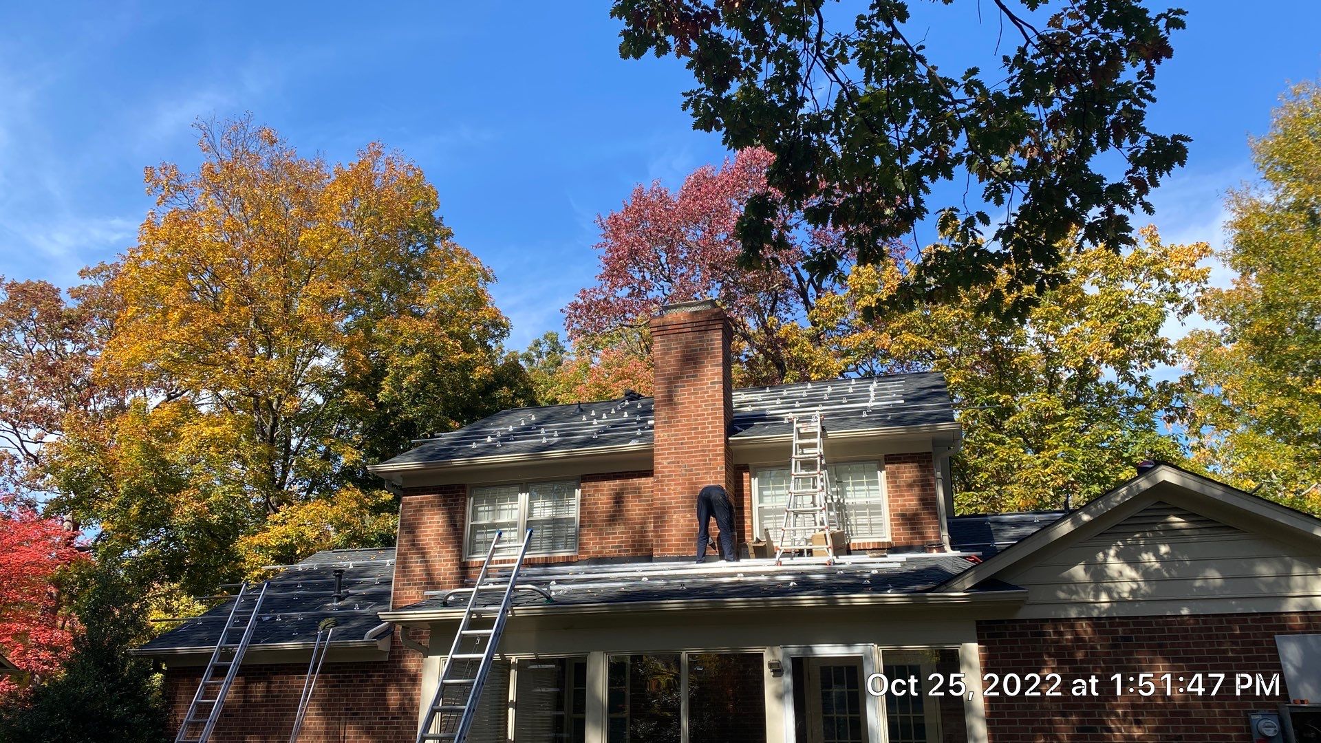 New Roof with Solar Panels by Just In Time Roofing and Restoration