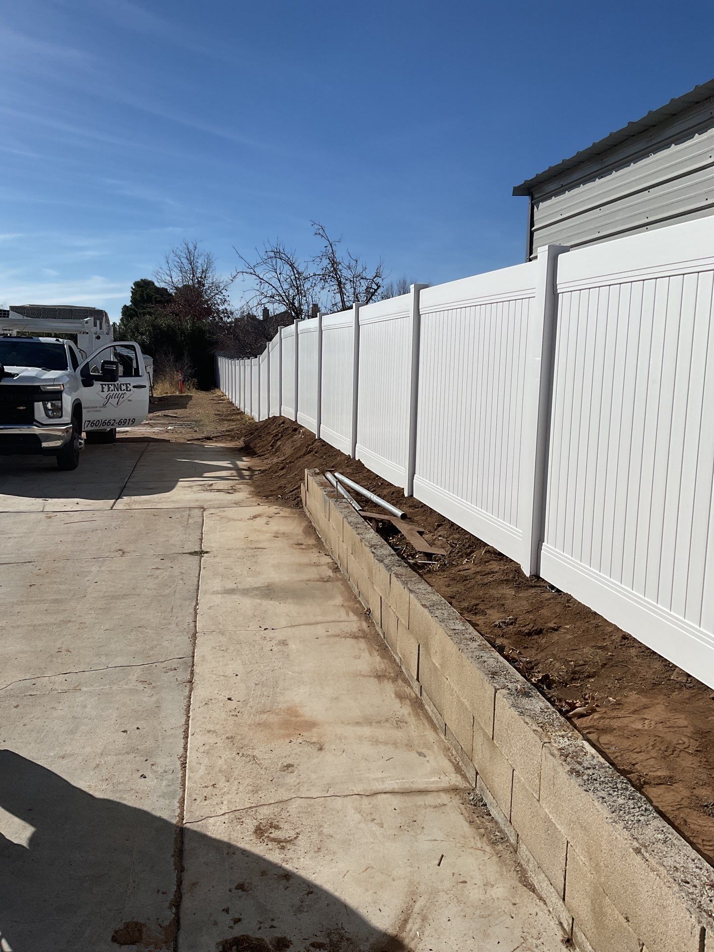 Fence Installation using Vinyl by Fence Guys Inc. 