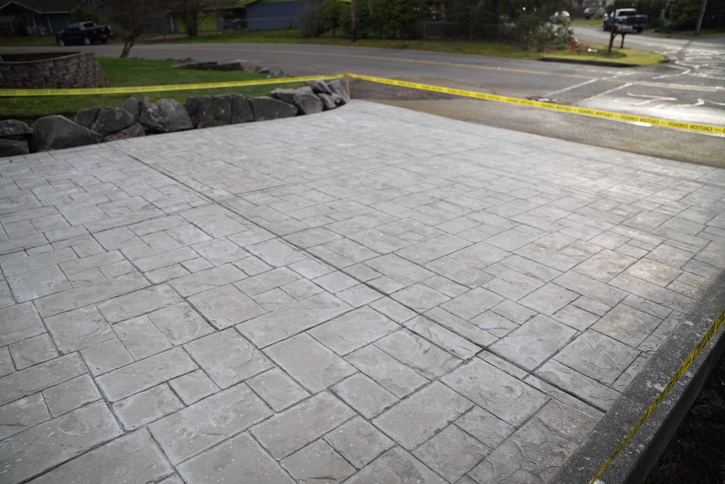 Stamped Concrete Patio and Driveway | Edmonds  by Jireh Asphalt & Concrete Inc 