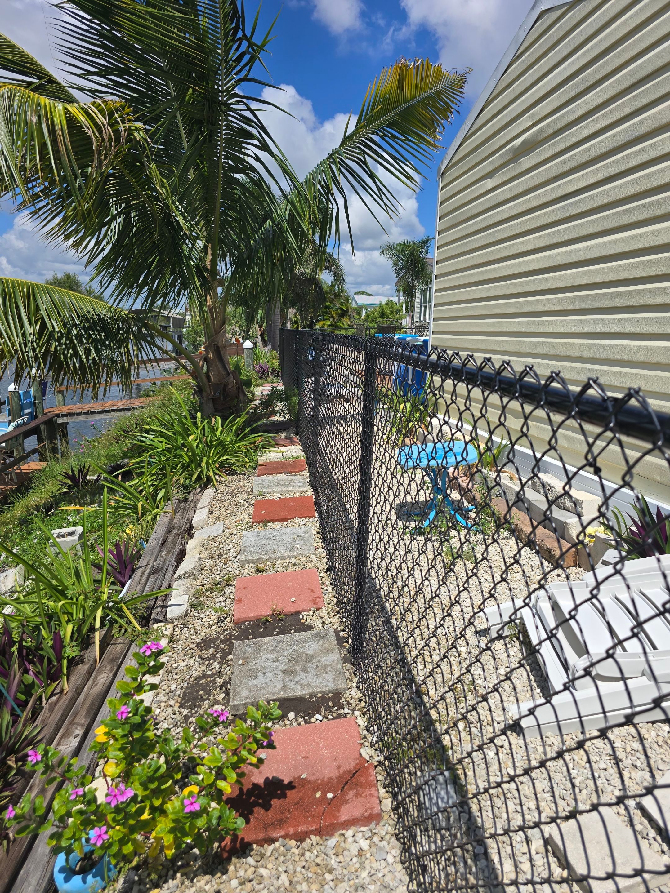 Englewood Waterfront Property Chain Link and Vinyl Fence Installation by True Fence LLC