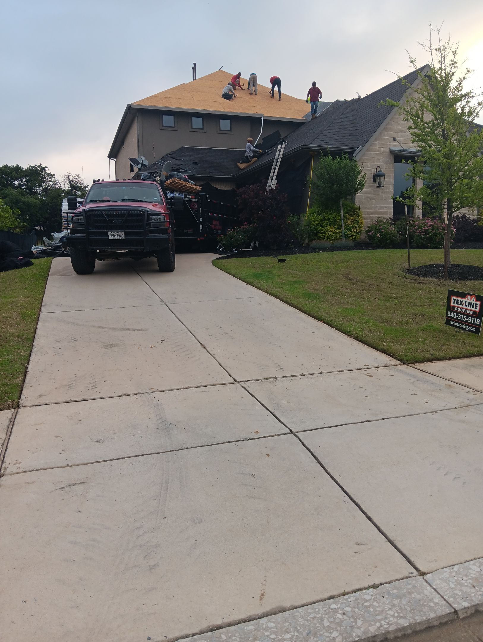 Insurance Claim Roof and Gutters using Certainteed Landmark Weathered Wood by Tex-Line Roofing