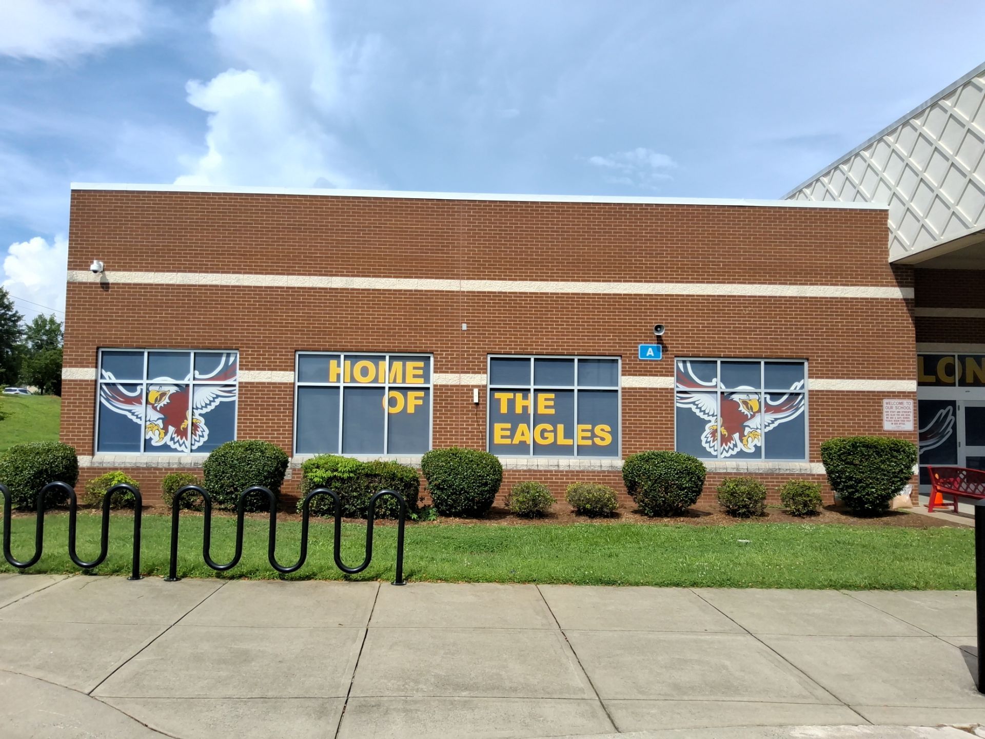Elon Park Elementary - Window Safety Film Installation with Custom Graphics by QC Signs and Graphics
