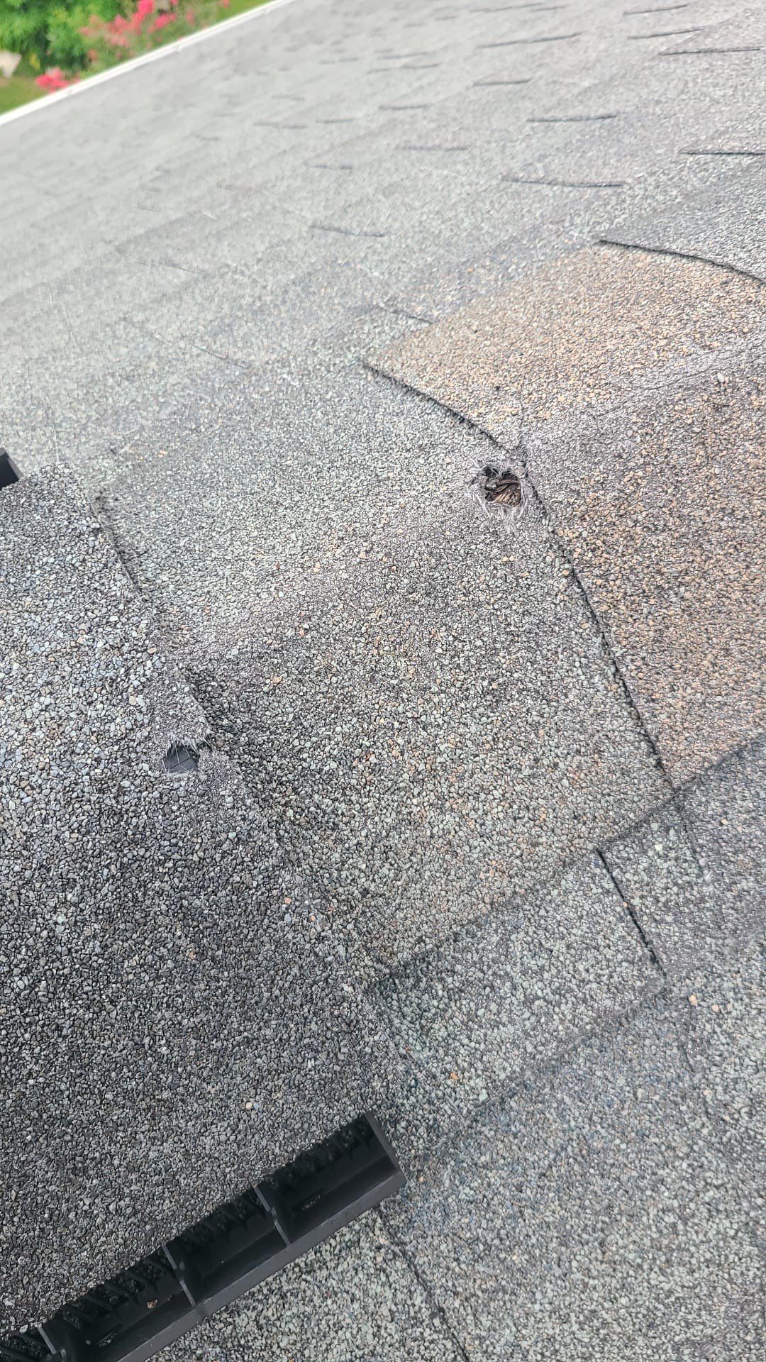 Hail Damage using Owen's Corning Duration (Lifetime) Shingles by Roof Repair Company