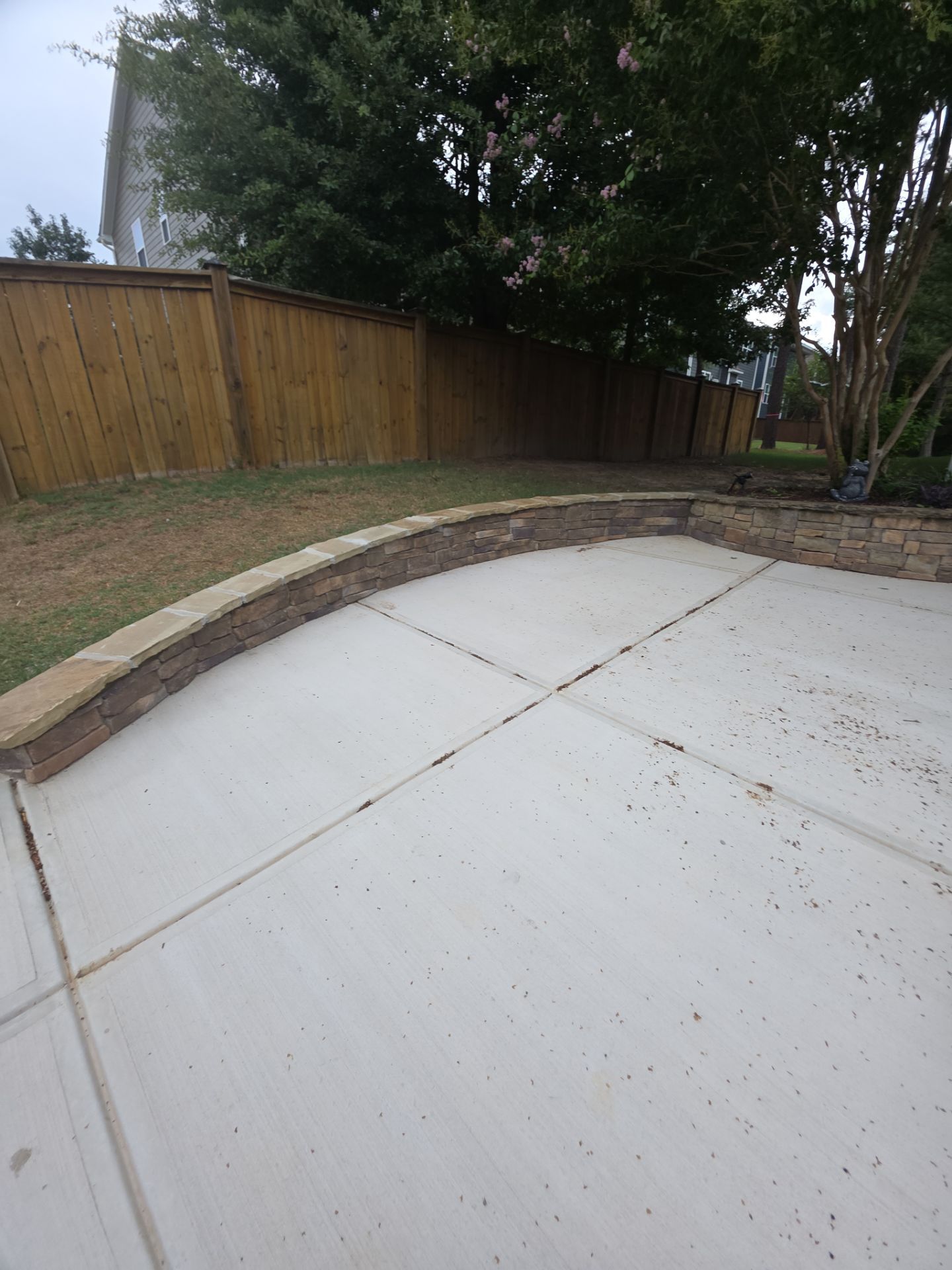 Concrete Driveway Expansion & Retaining Wall | Apex, NC by Elite Remodeling and Design LLC