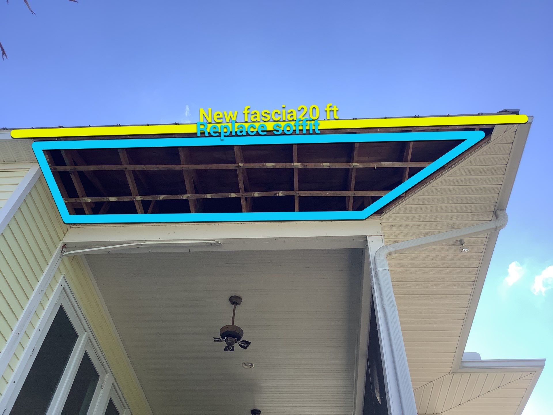 White Gutters with Matching Downspouts in Sarasota FL by Gutter Professors