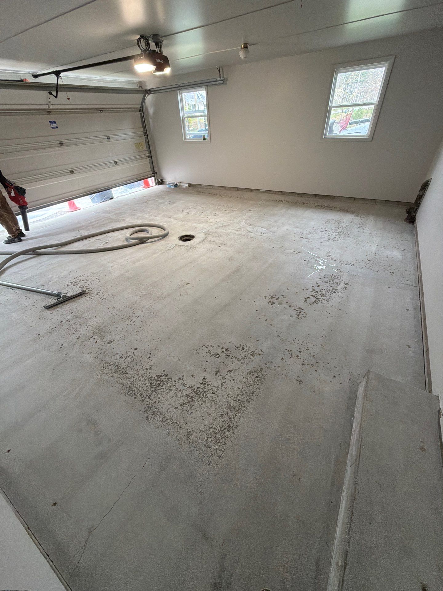 Muskegon Garage Interior Painting and Epoxy Flake Floor Installation by Gordon Painting