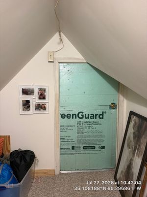 Attic Doorway Weatherization and XPS Insulation Board Installation