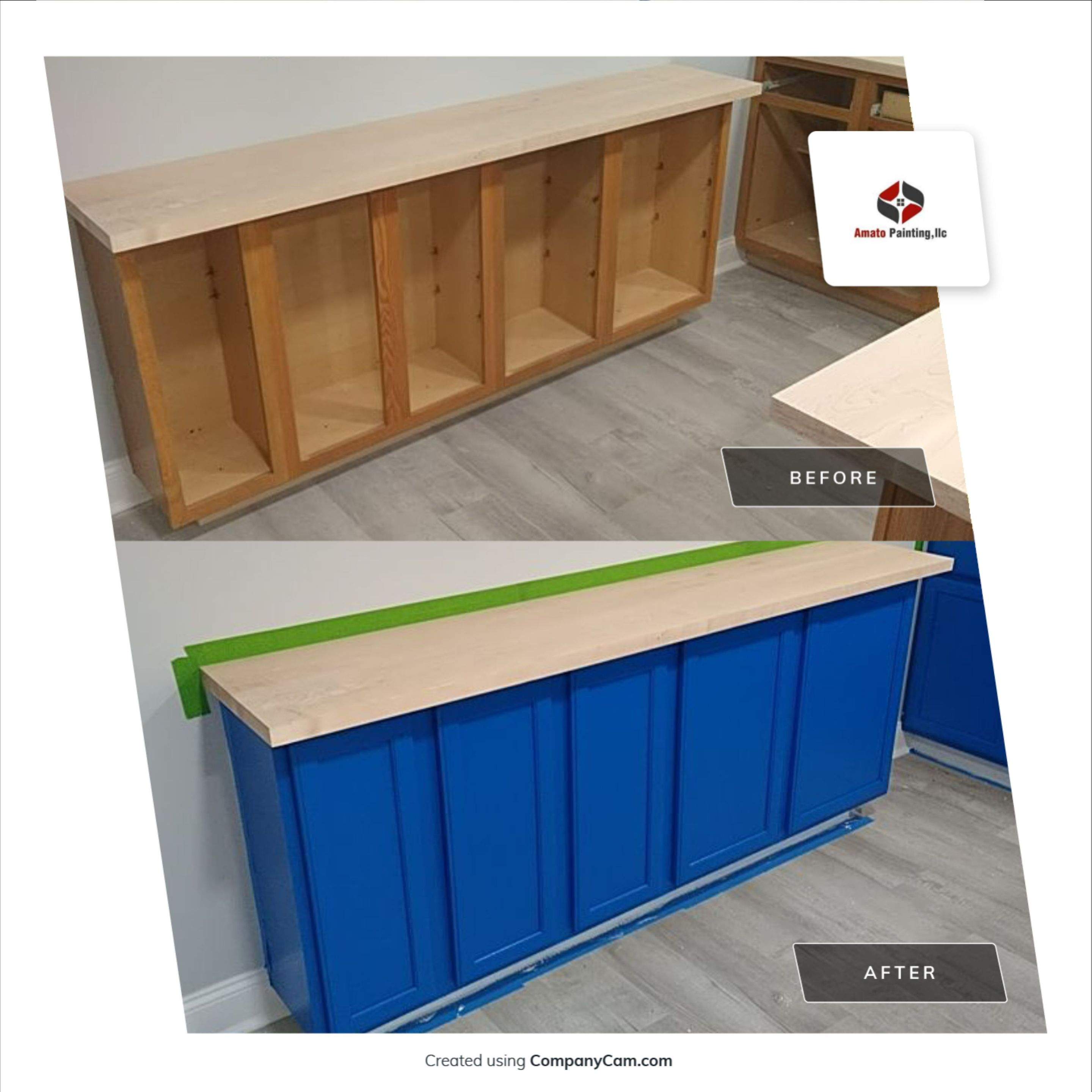 High End Kitchen Cabinet Painting by Ryan Amato Painting LLC and Lehigh Valley Epoxy