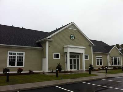 6″ Commercial Gutters and 4×5 Downspouts Installed by Gutter Pro in Hyannis, MA