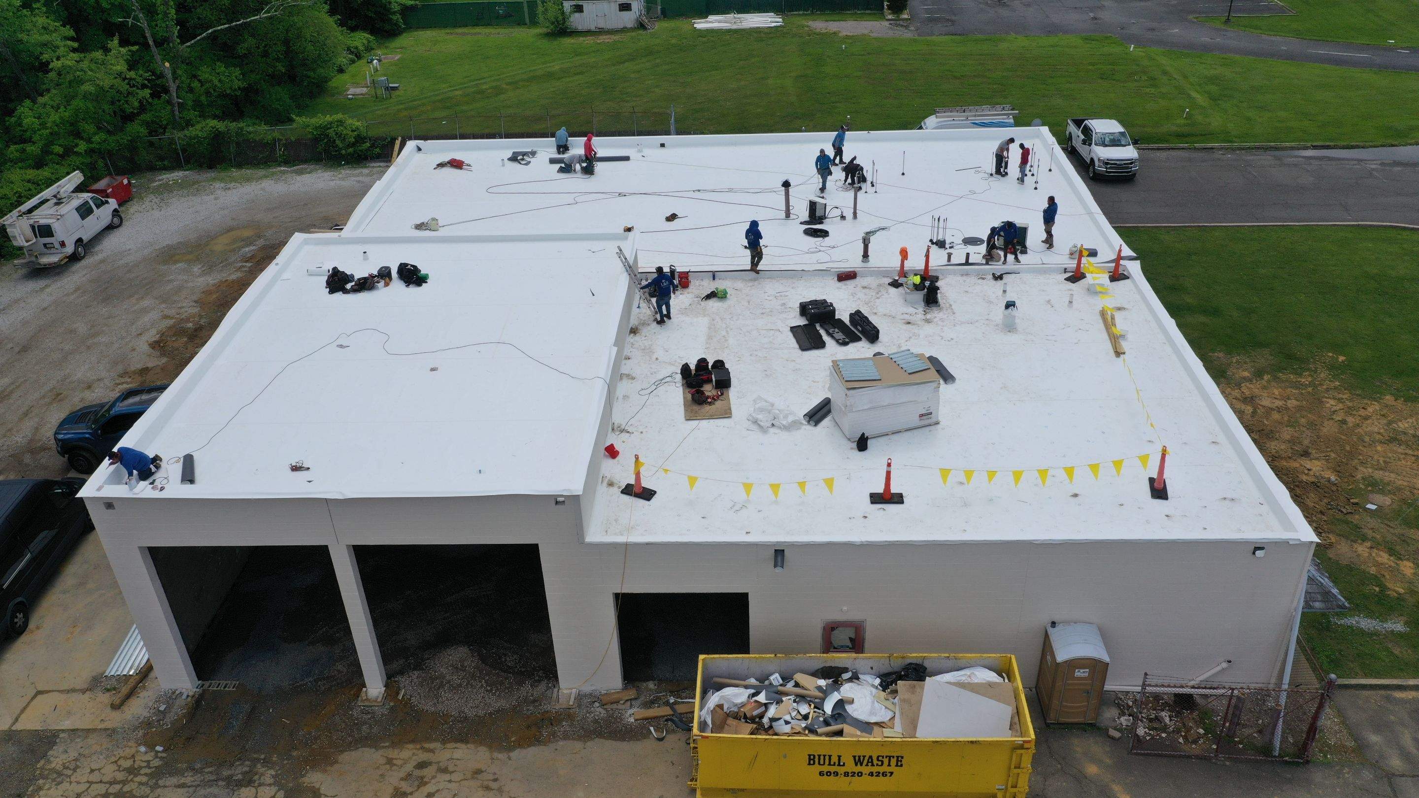 Commercial Roofing Installation using GAF TPO by All Site Roofing