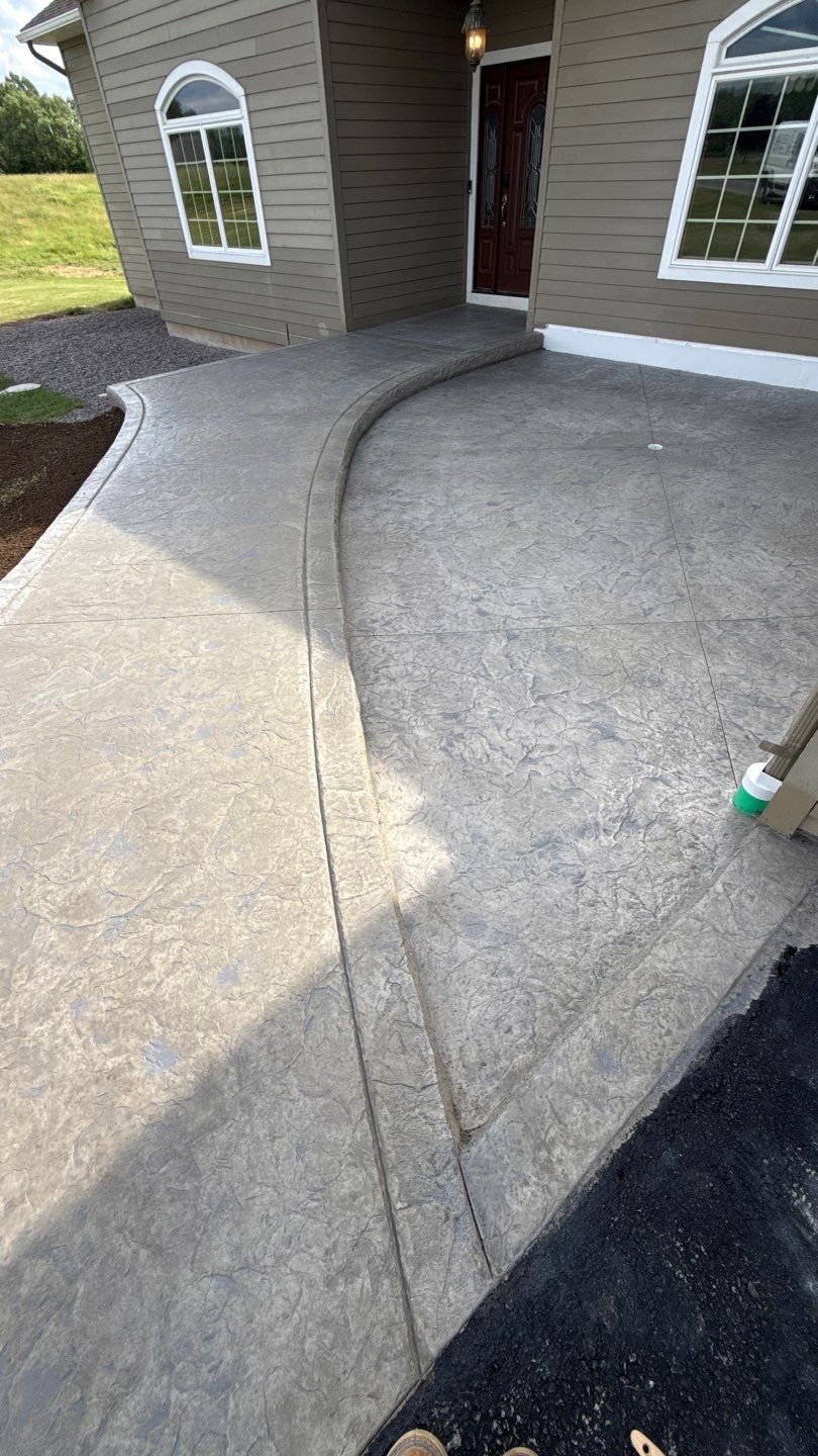Oxford Slate Stamp Patio by NG Masonry & Construction LLC