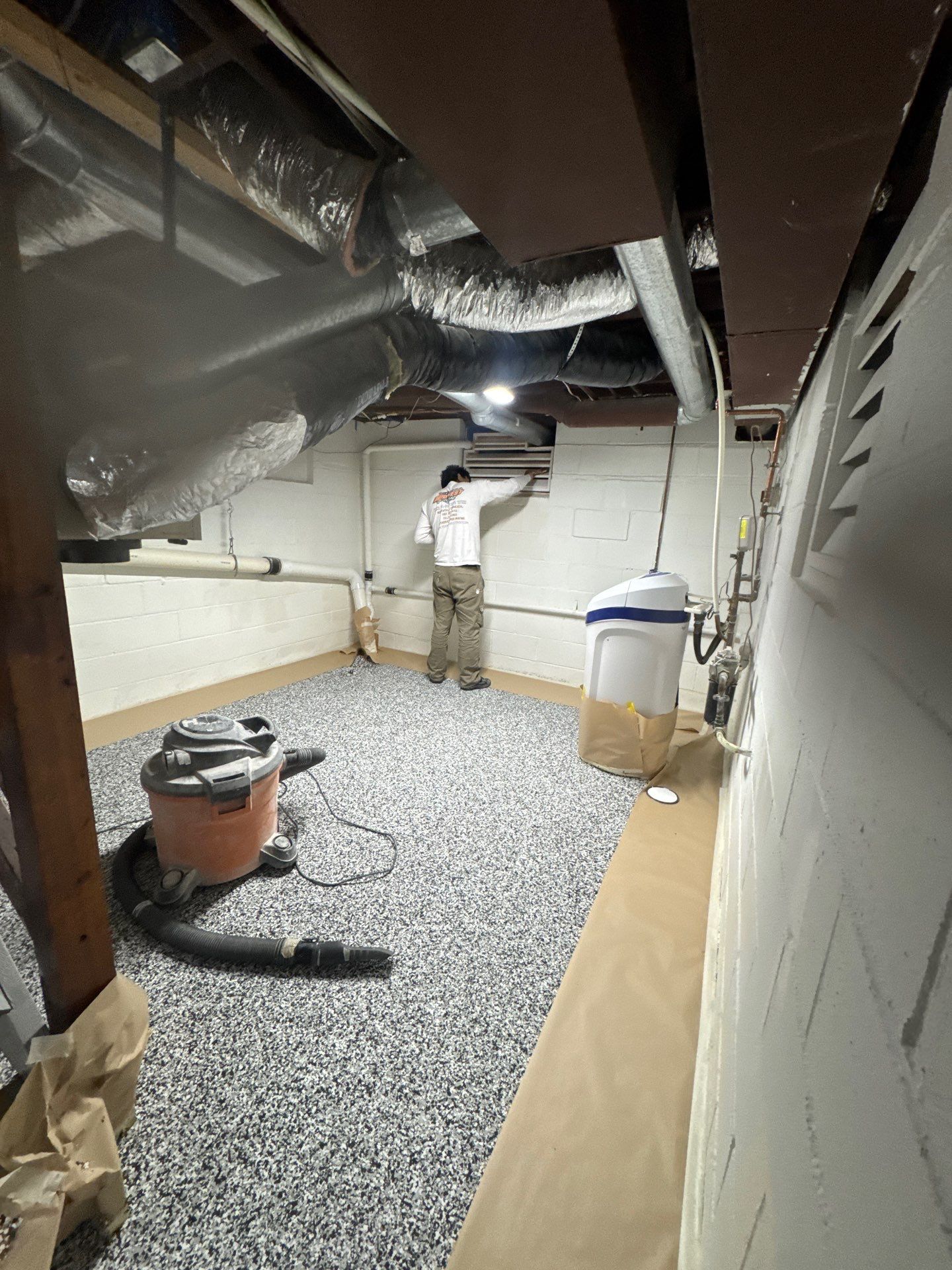 Repaint Walls and Apply Epoxy Flooring by Midwest Paint LLC
